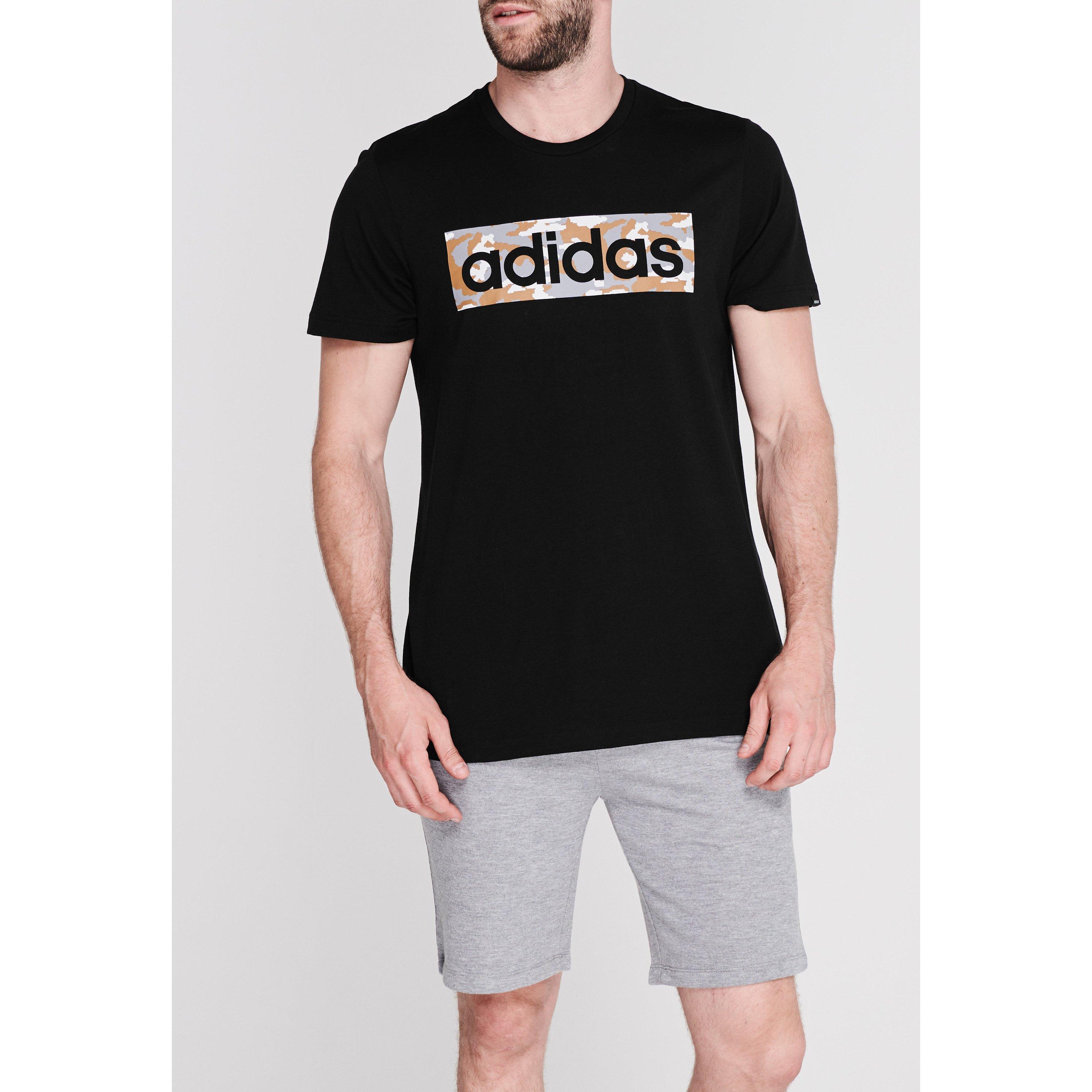 adidas | Linear Camo Men's T-shirt | Regular Fit T-Shirts | Sports ...