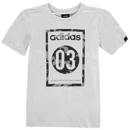 adidas 03 Camo QT T Shirt Junior Boys