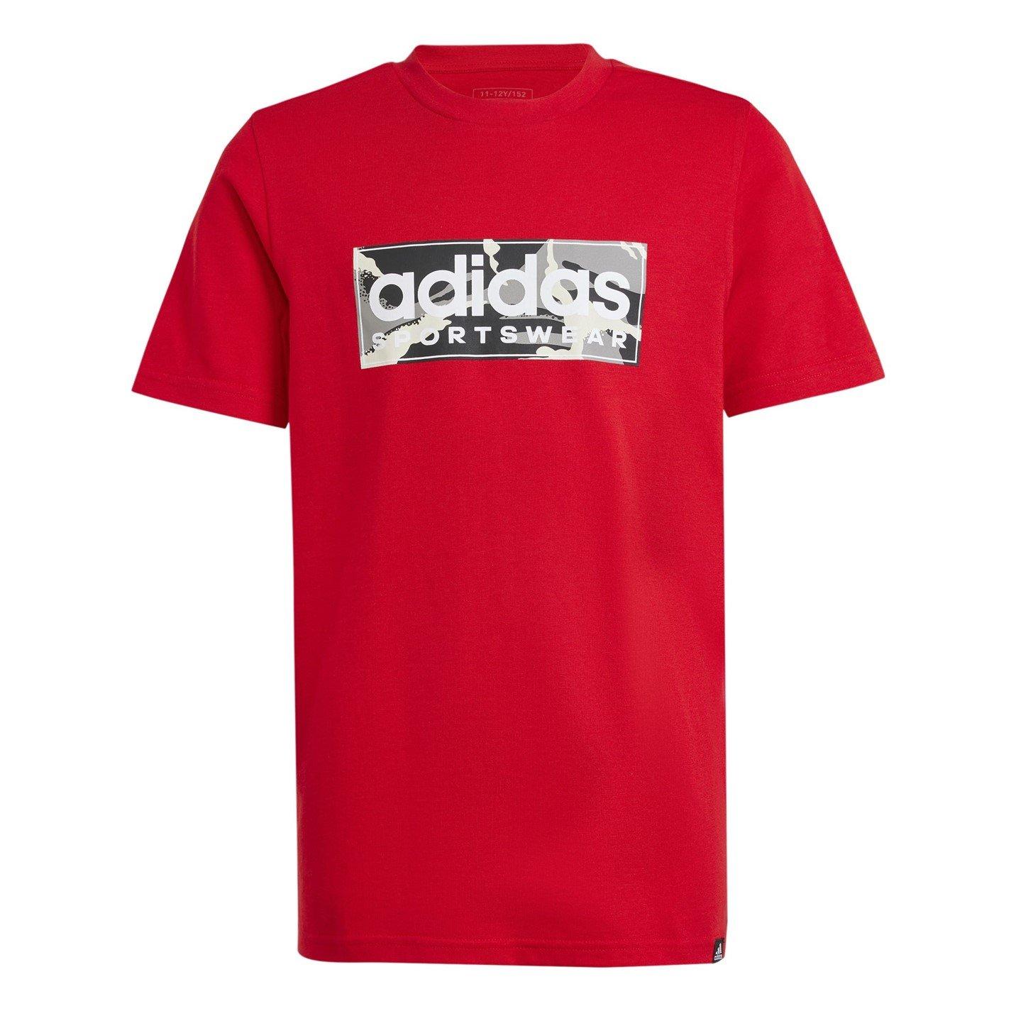 Red/LtGrey 09 - adidas - Logo T Shirt Junior - 3