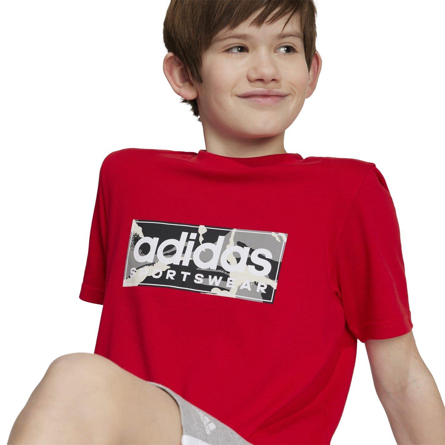 Red/LtGrey 09 - adidas - Logo T Shirt Junior - 9