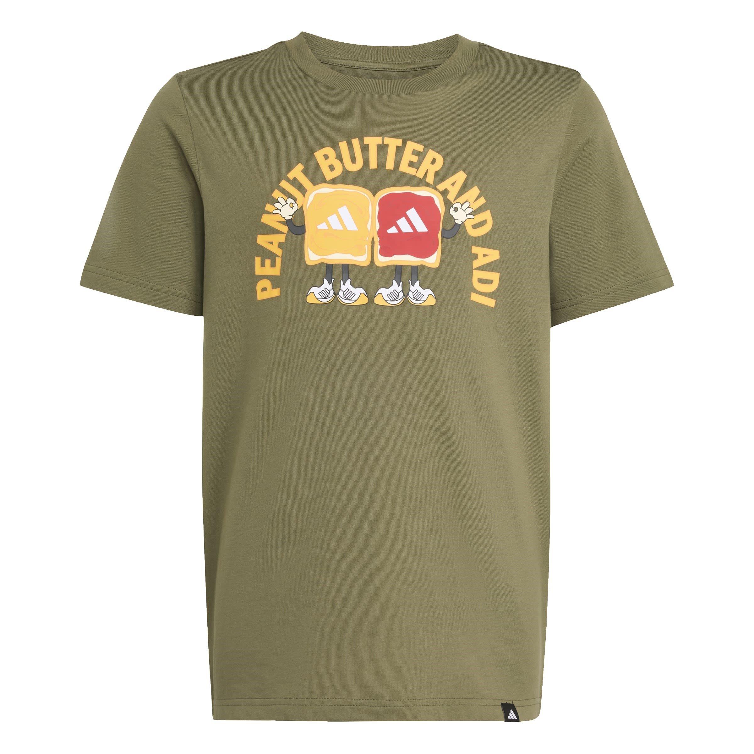 Adidas  Kids Logo T Shirt Junior - Khaki - 13 Years