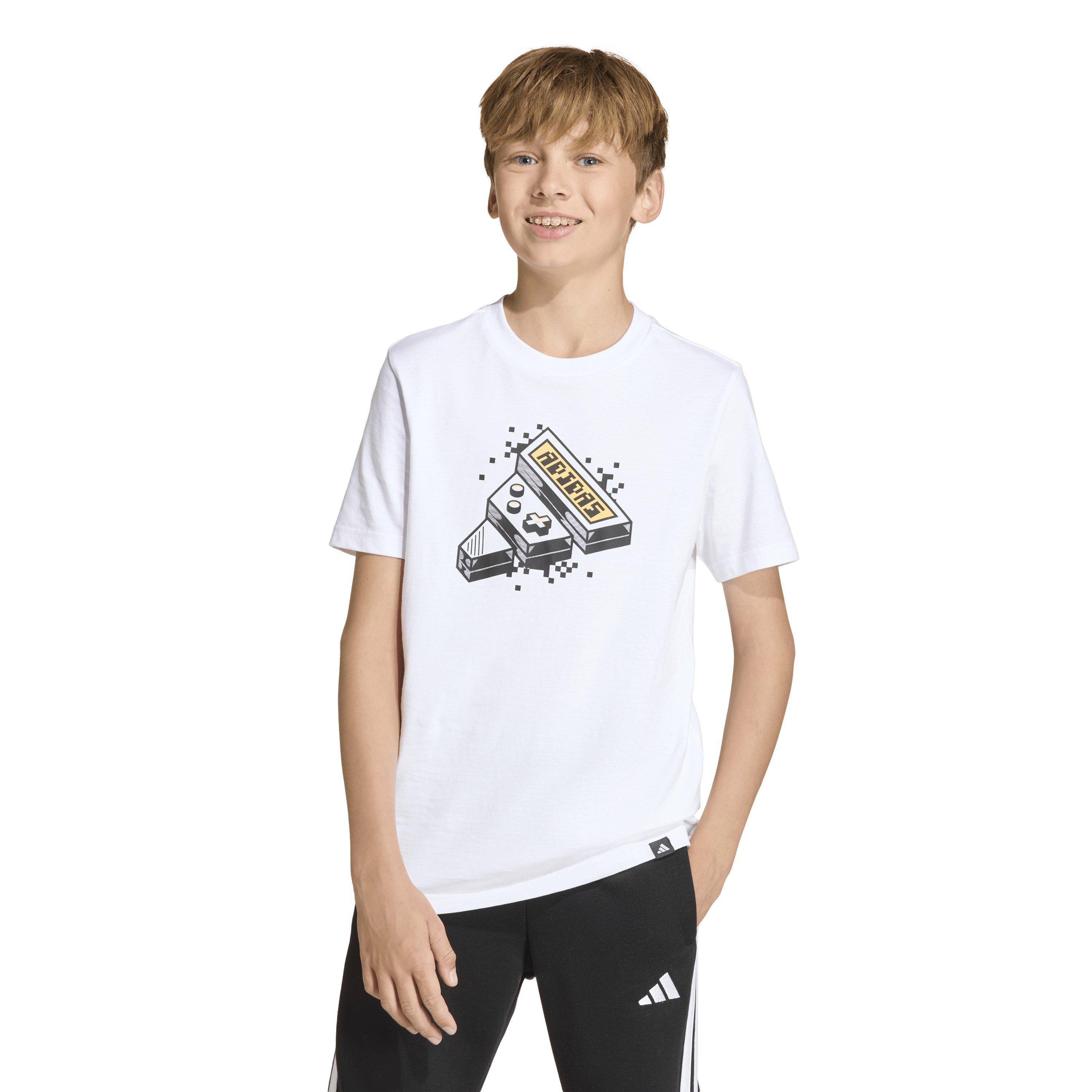 White - adidas - Logo T Shirt Junior - 4