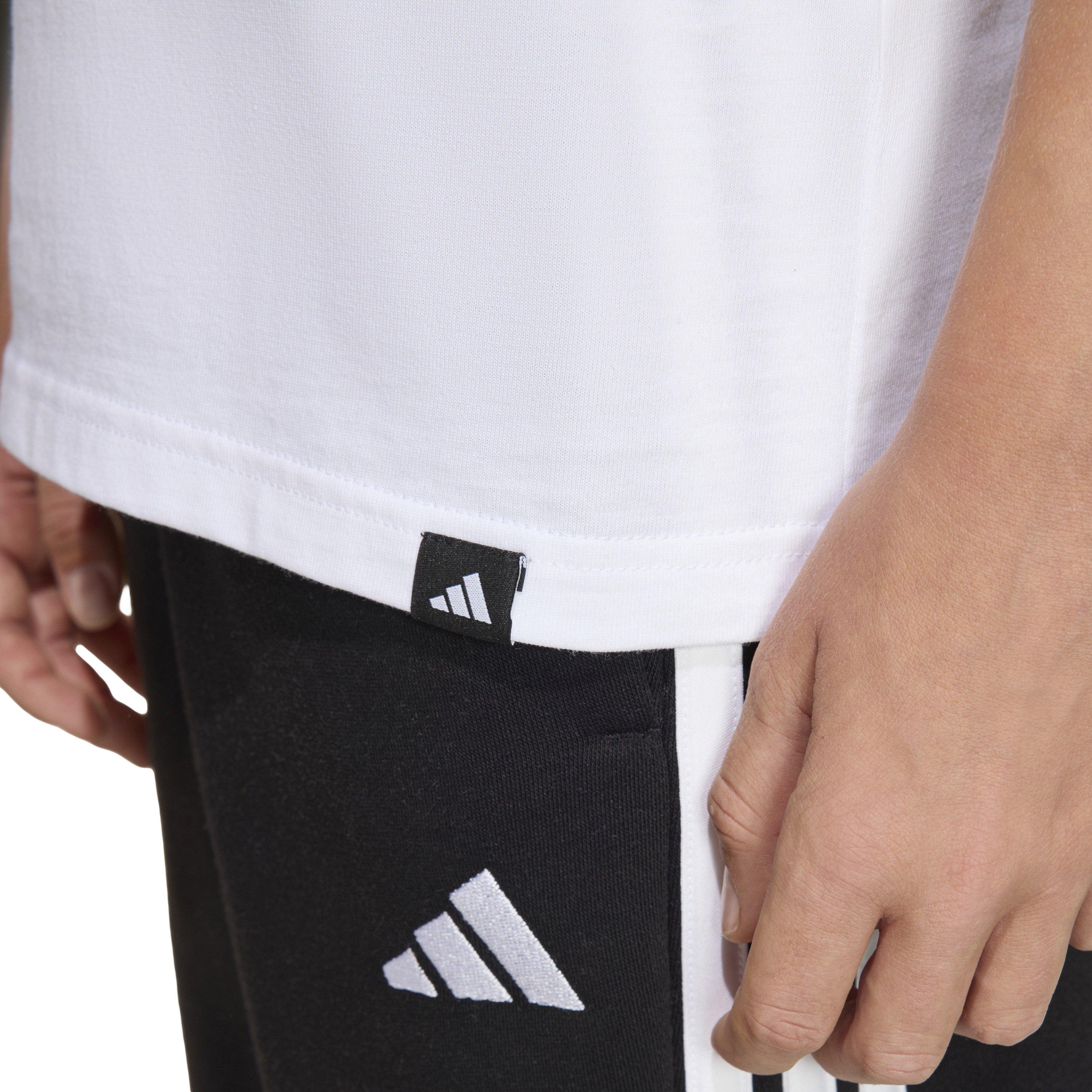 White - adidas - Logo T Shirt Junior - 8