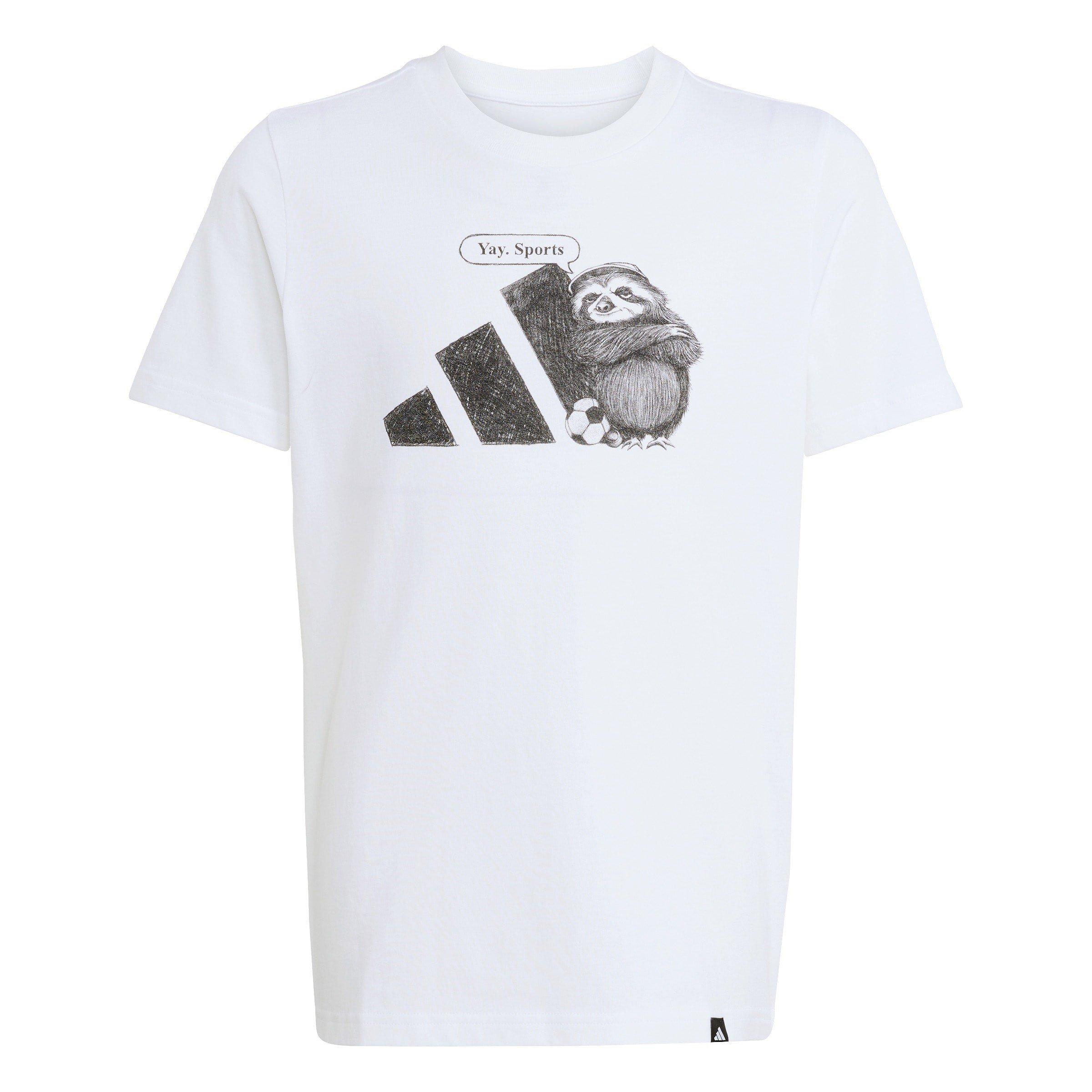 Adidas  Kids Logo T Shirt Junior - White - 13 Years