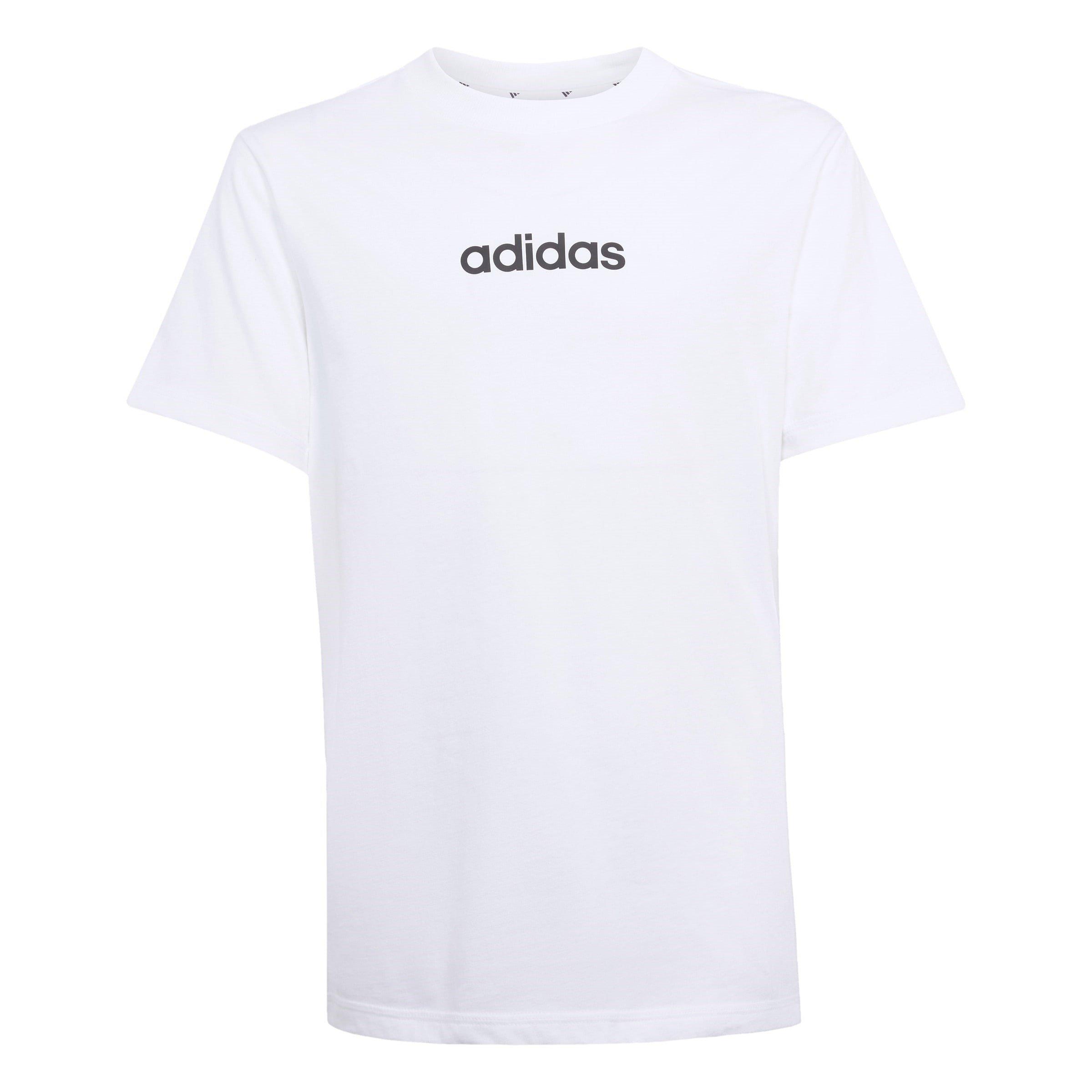 Adidas  Kids Logo T Shirt Junior - White/Black Lin - 13 Years