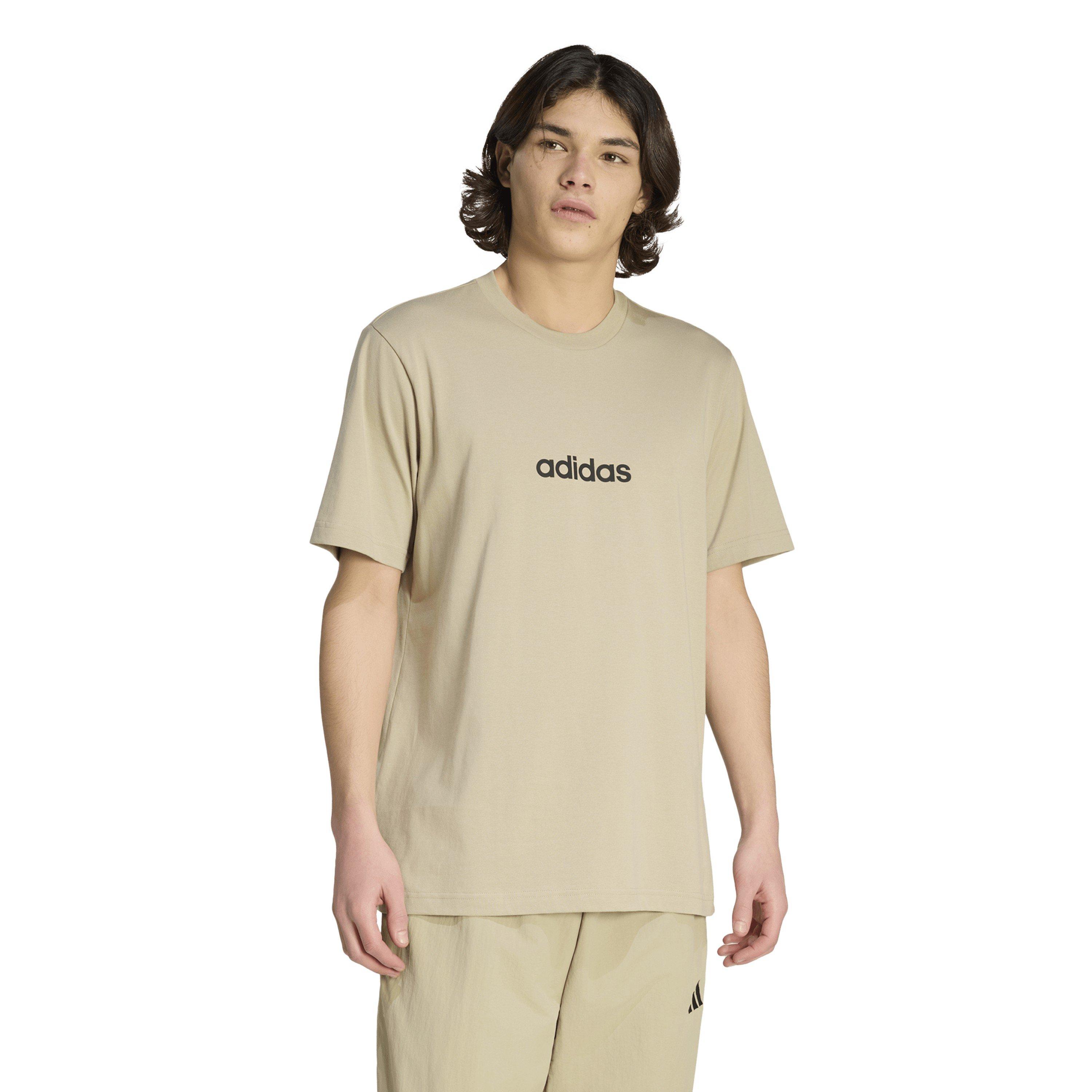 Won Cargo/Black - adidas - Essentials Linear Single Jersey Mens T-Shirt - 2