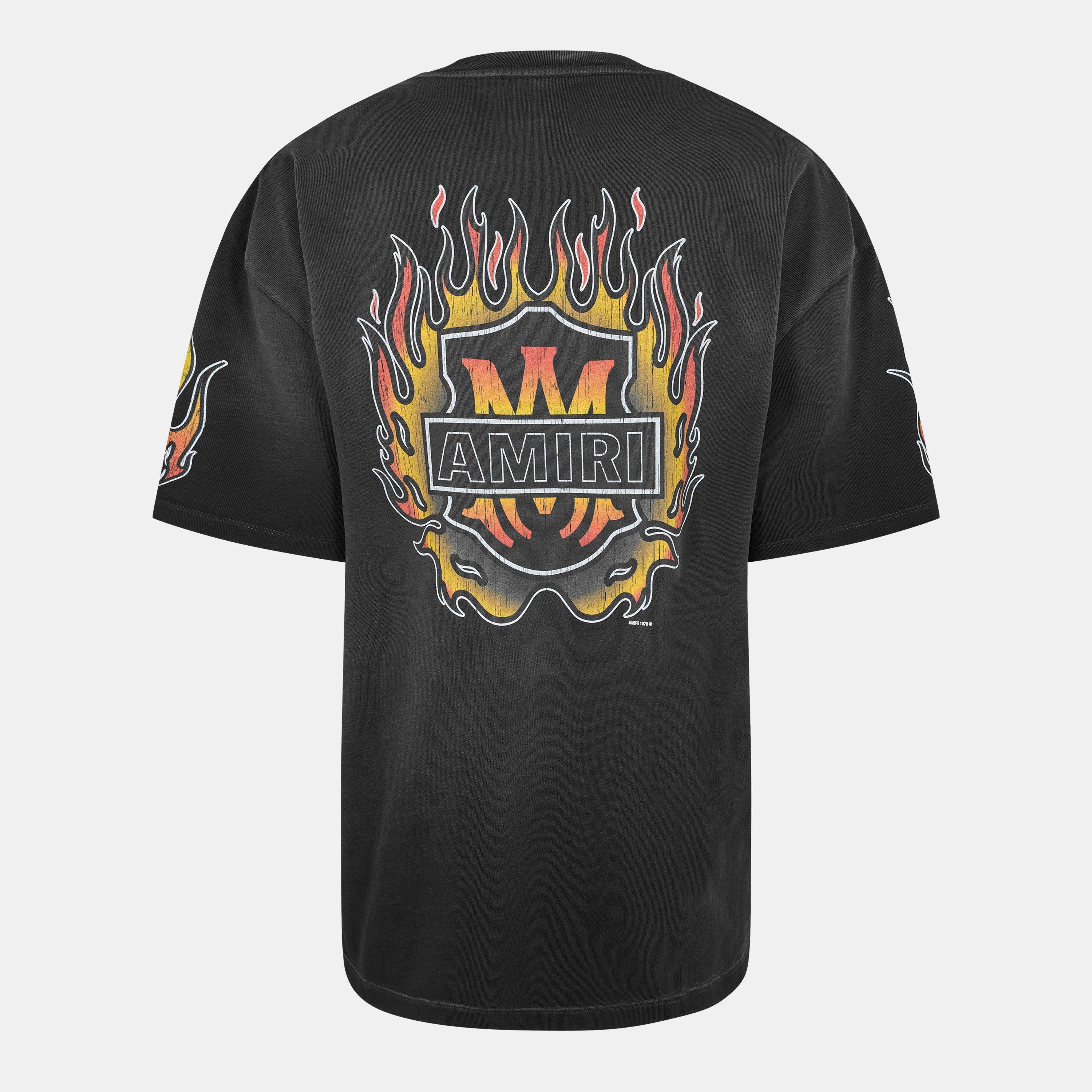 Black - Amiri - Men's MA Flames Oversized T-Shirt - 2