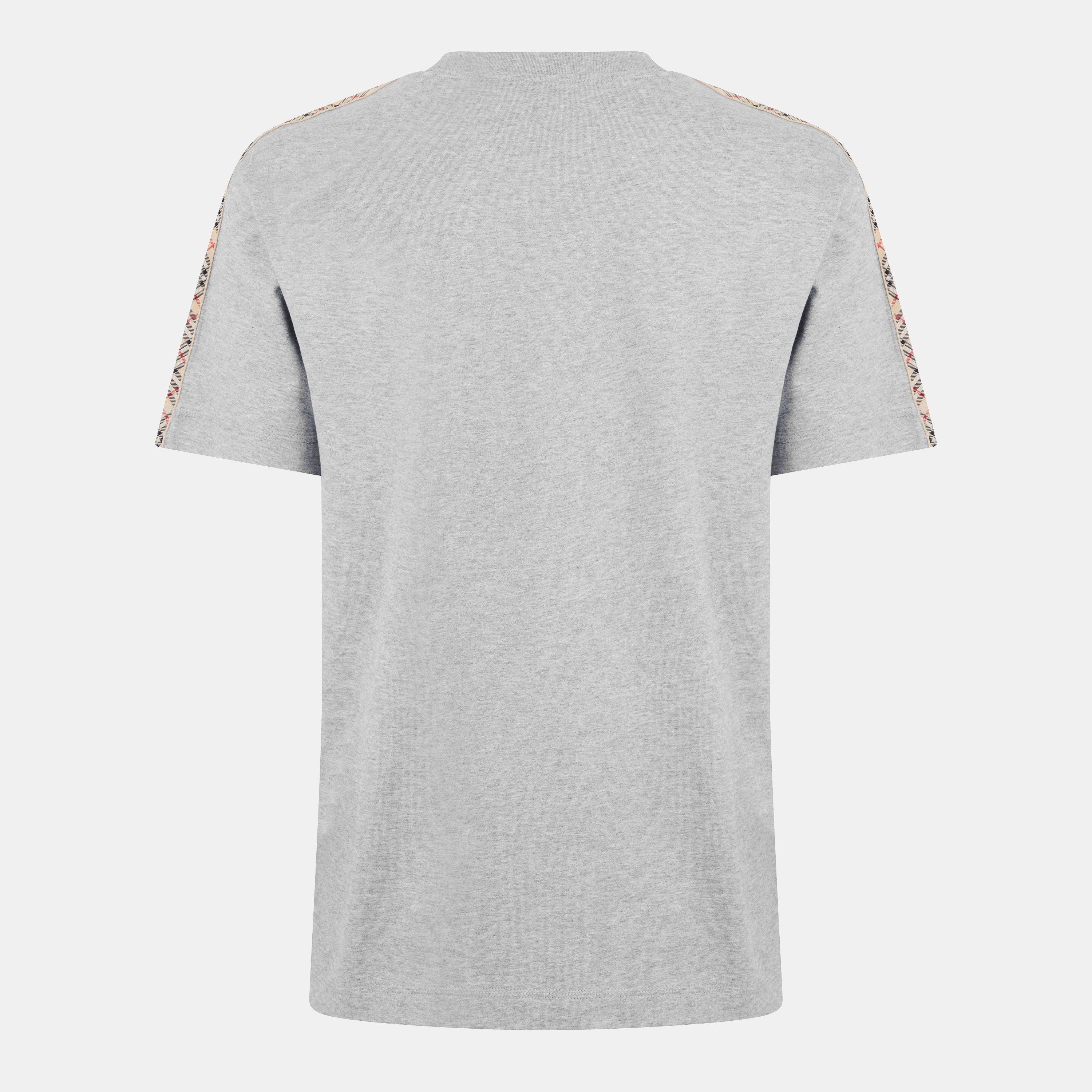 Burberry Mens Check Trim Cotton T-Shirt | Cruise Fashion
