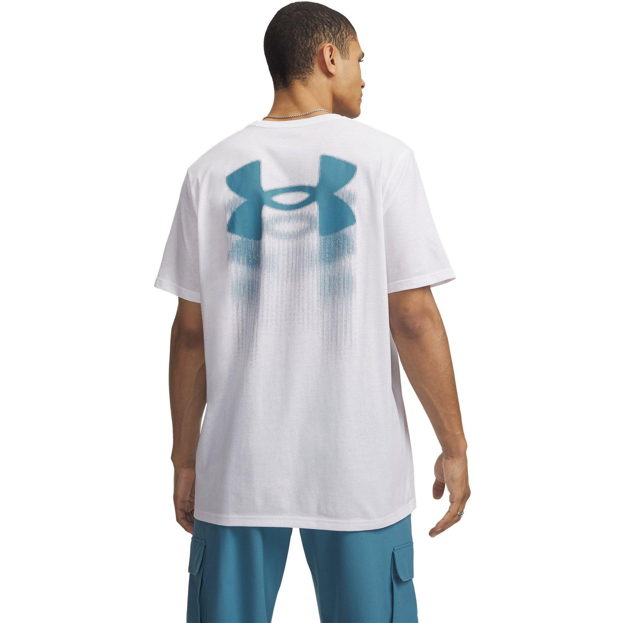 White/Boun Blue - Under Armour - Men's Blur Logo Short Sleeve T-Shirt - 2