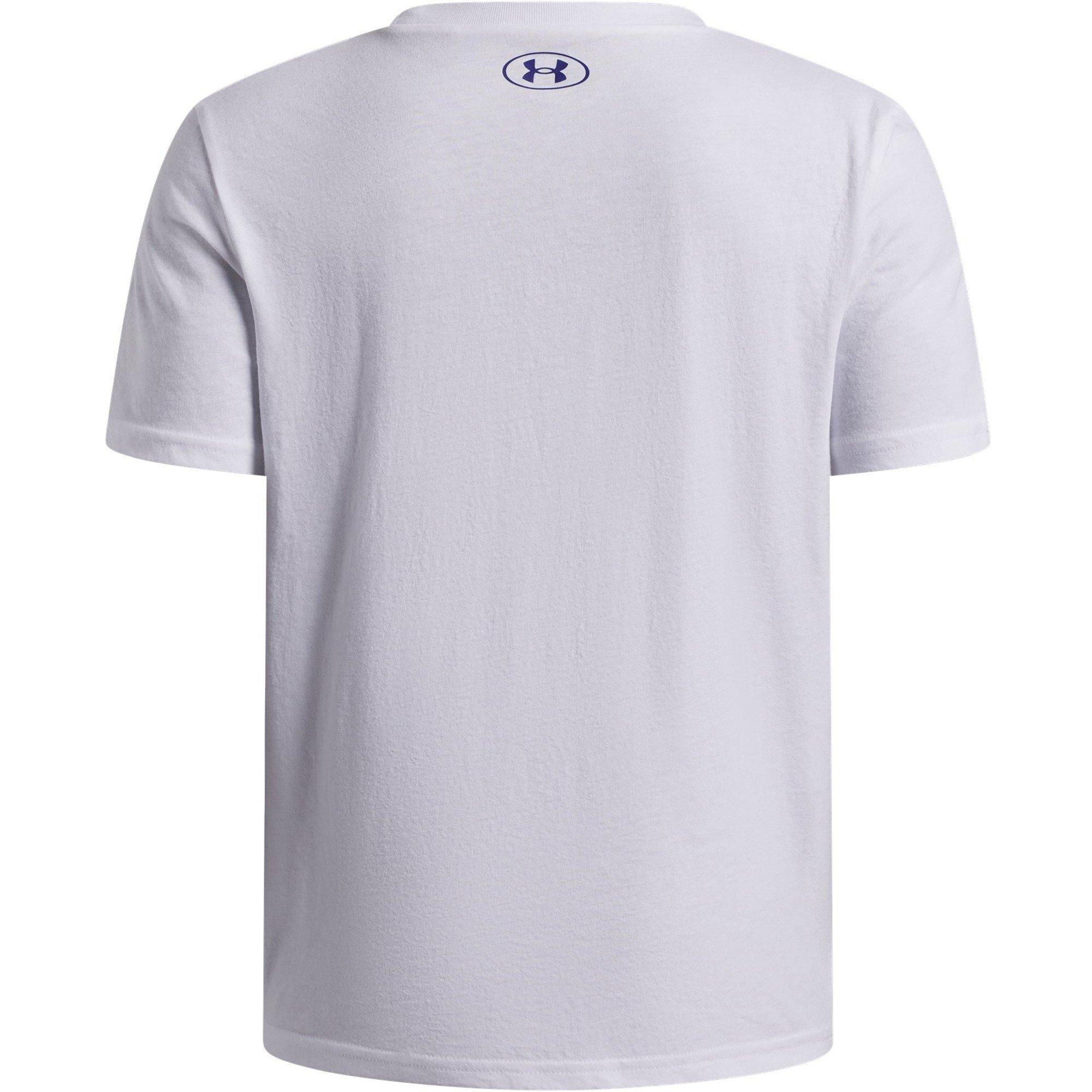 Wit/Rood - Under Armour - UA Logo Blur Ss Jn62 - 2