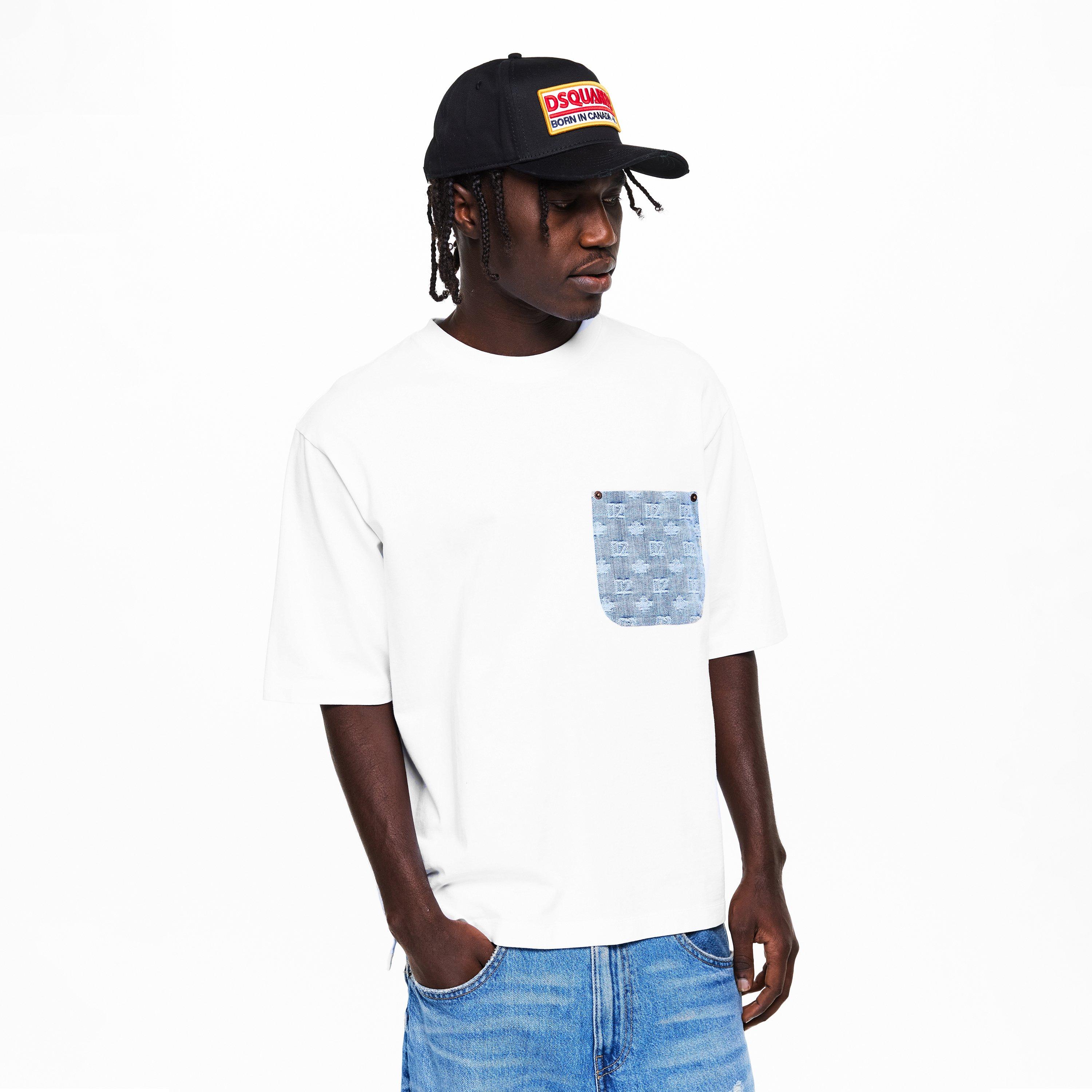 White - DSquared2 - DSQ Denim Pkt Tee Sn61 - 3