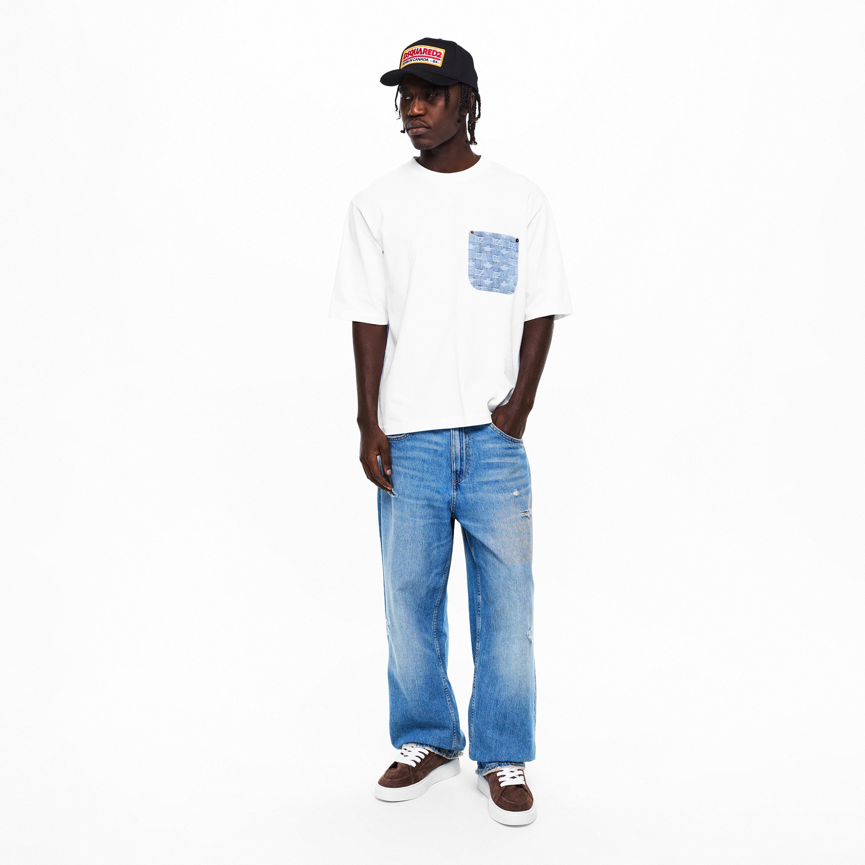 White - DSquared2 - DSQ Denim Pkt Tee Sn61 - 6