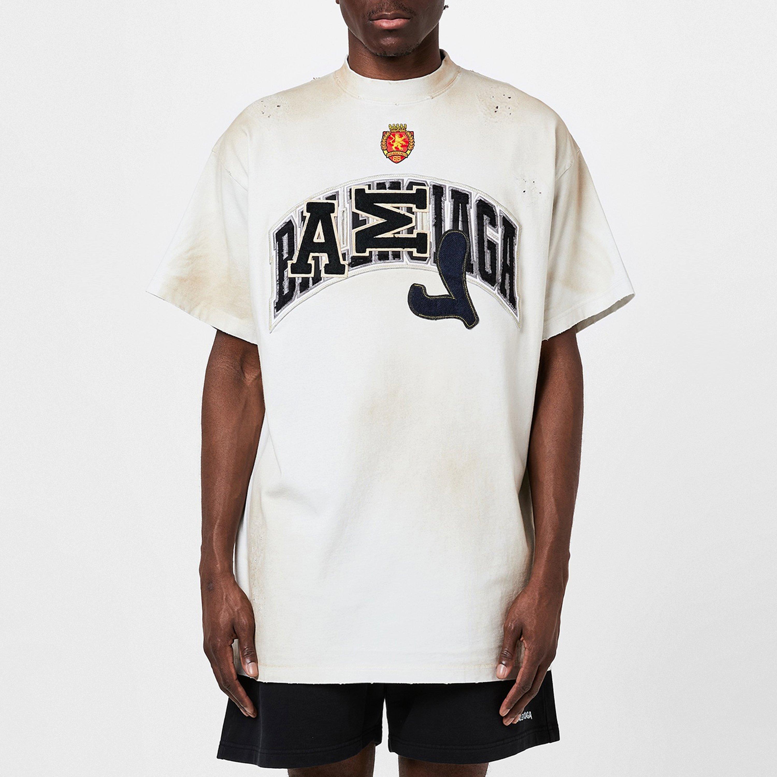 Dirty White - Balenciaga - Men's Skater Oversized T-Shirt - 1