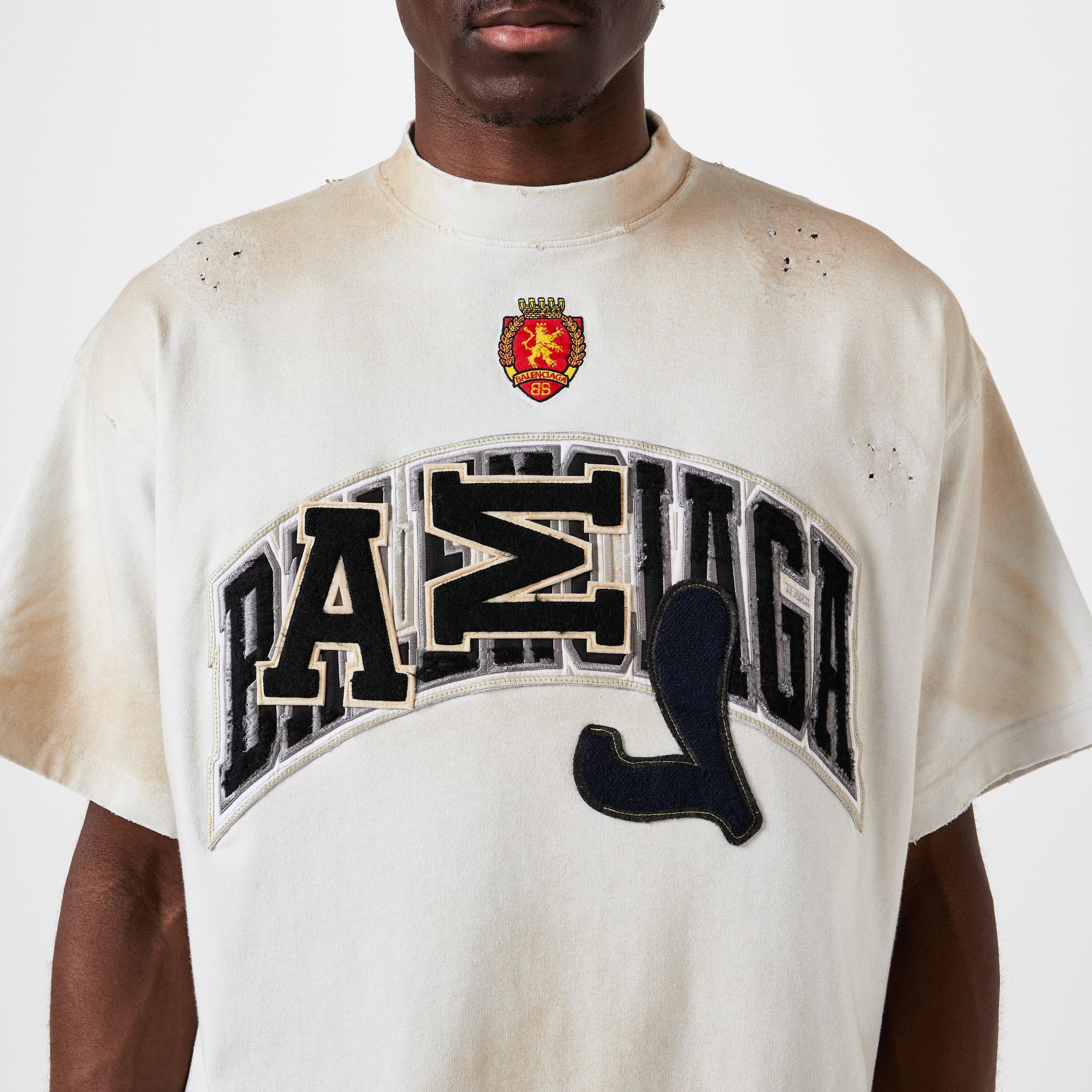 Dirty White - Balenciaga - Men's Skater Oversized T-Shirt - 5