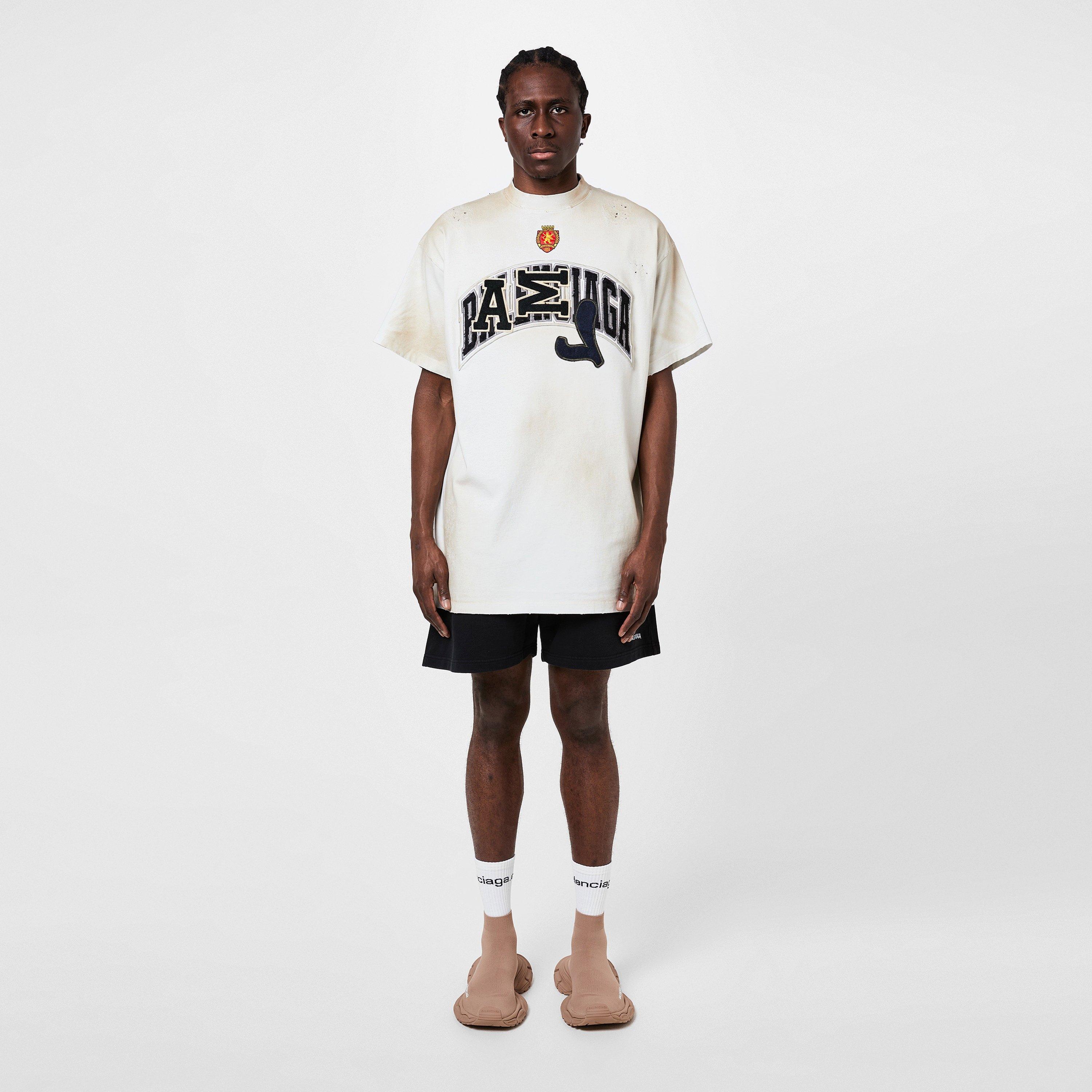 Dirty White - Balenciaga - Men's Skater Oversized T-Shirt - 7