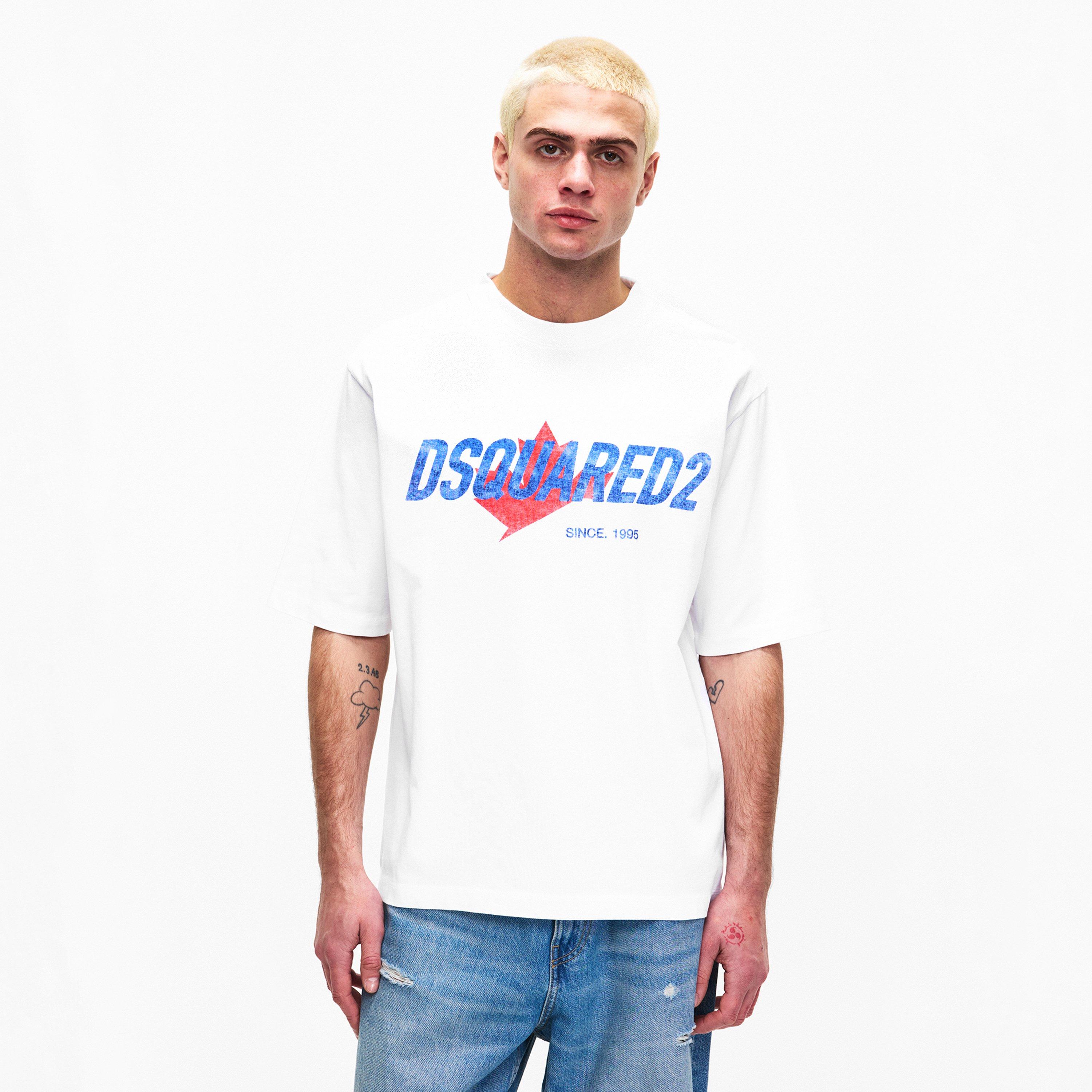 White - DSquared2 - DSQ 1995 Tee Sn61 - 3