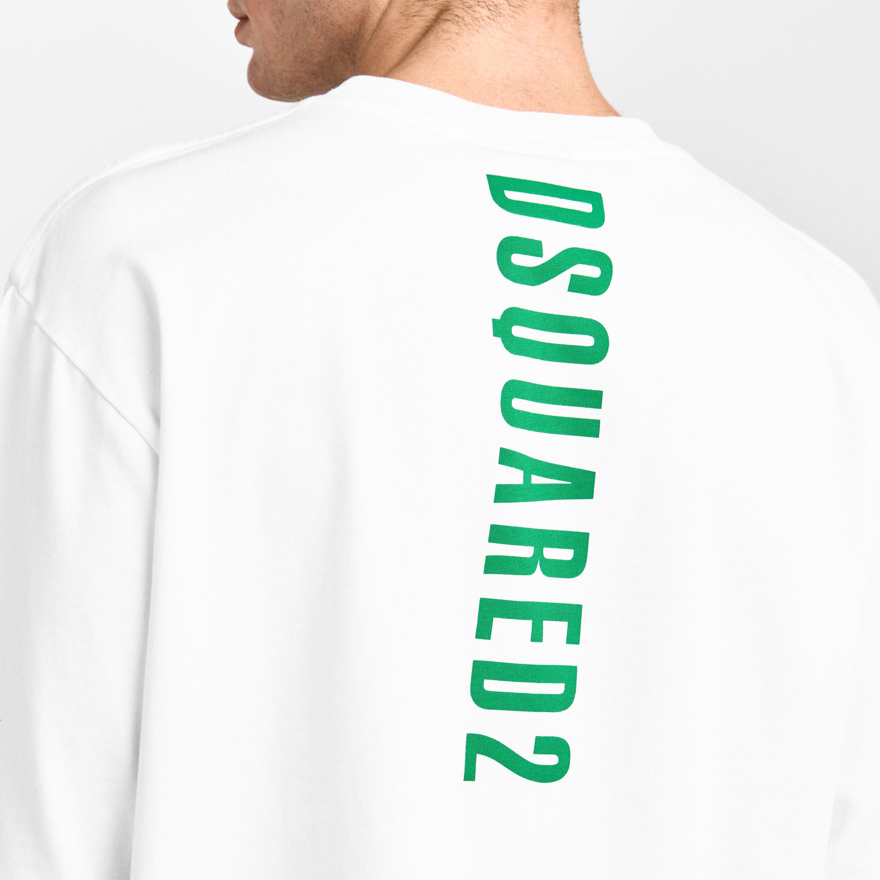 White - DSquared2 - Men's DSQ Bk Logo Oversized T-Shirt - 5