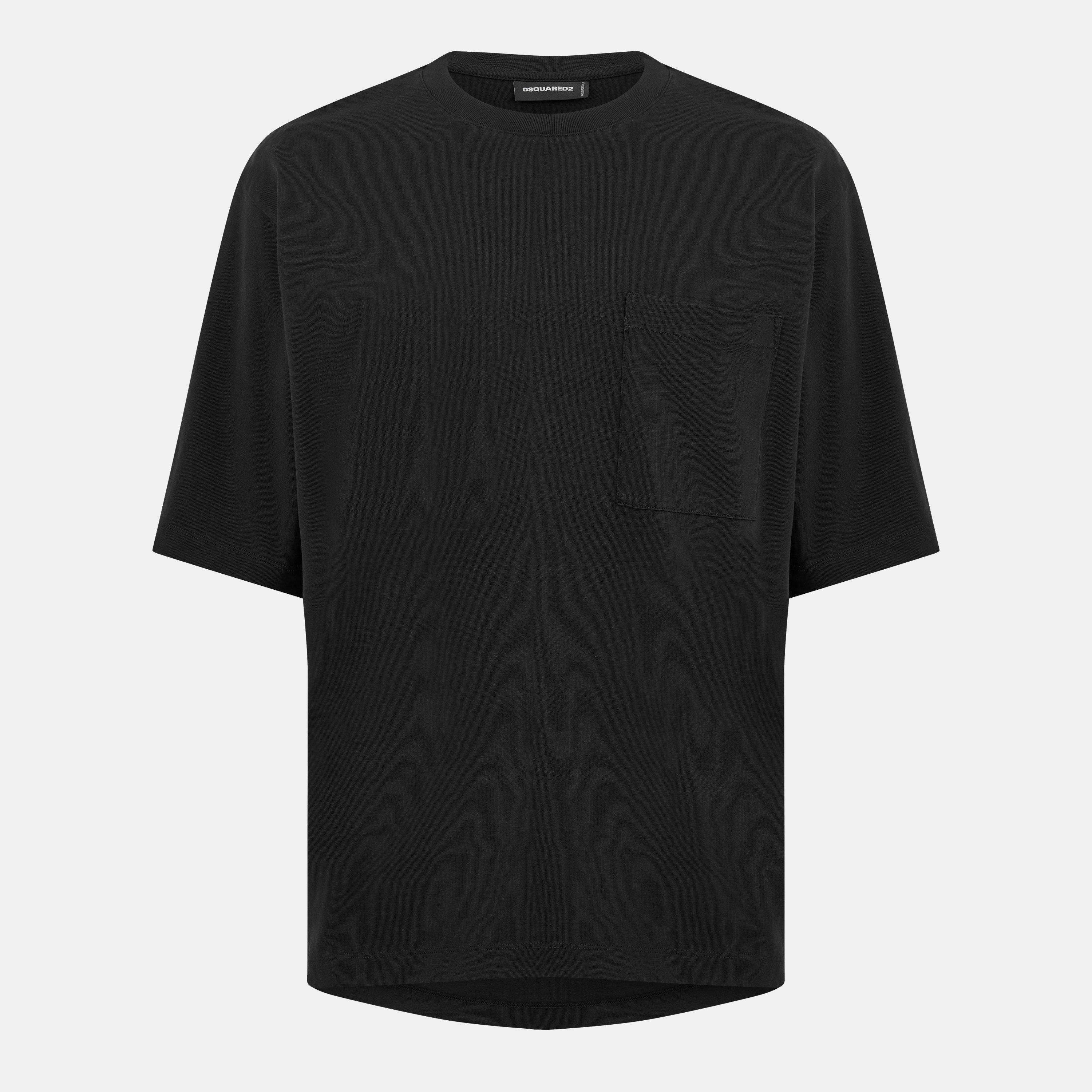 DSquared2 Men's DSQ Bk Logo Oversized T-Shirt - Black - M