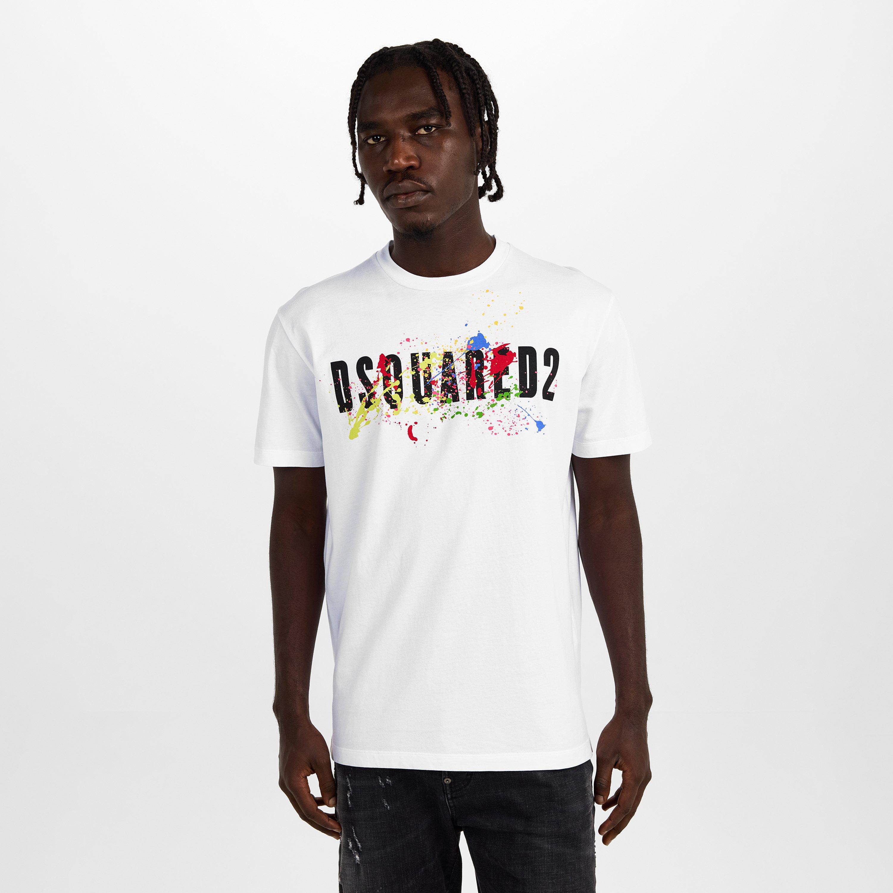 White - DSquared2 - Men's DSQ Splat T-Shirt - 3