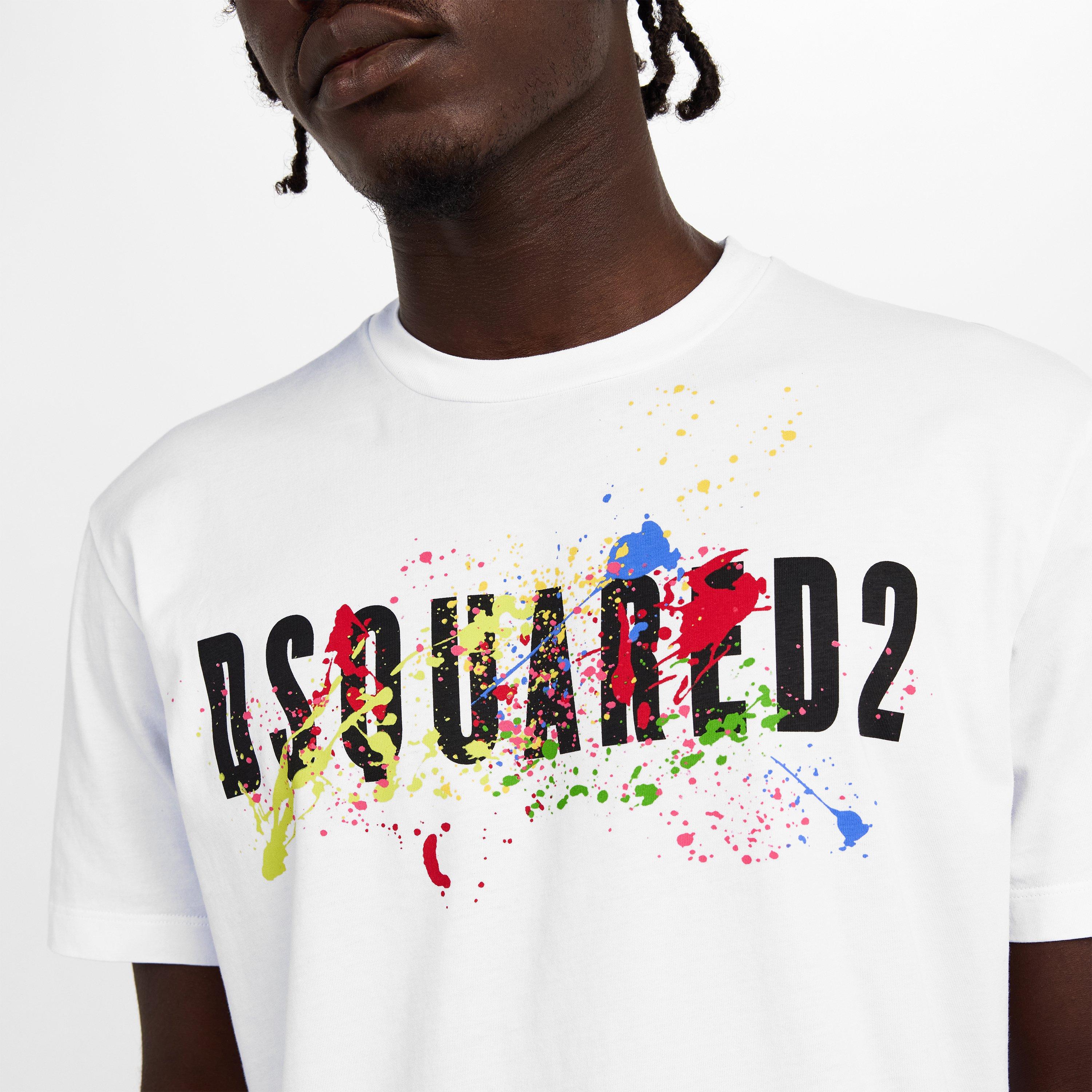 White - DSquared2 - Men's DSQ Splat T-Shirt - 5