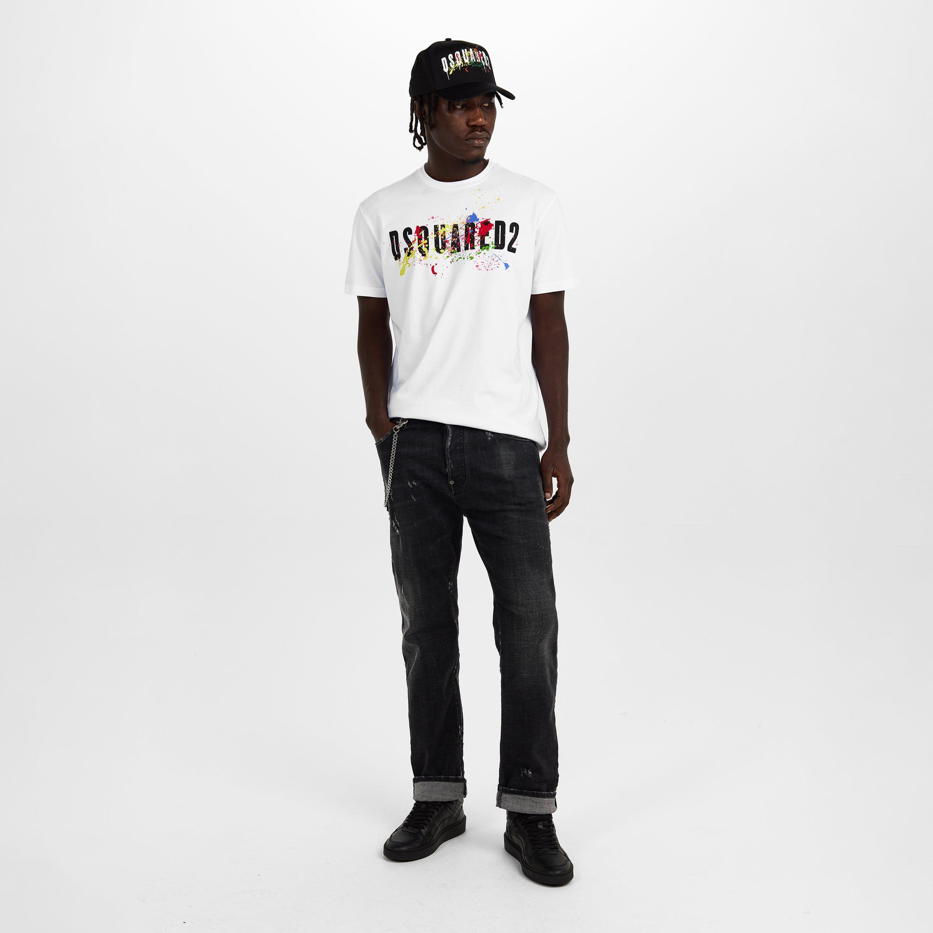 White - DSquared2 - Men's DSQ Splat T-Shirt - 6
