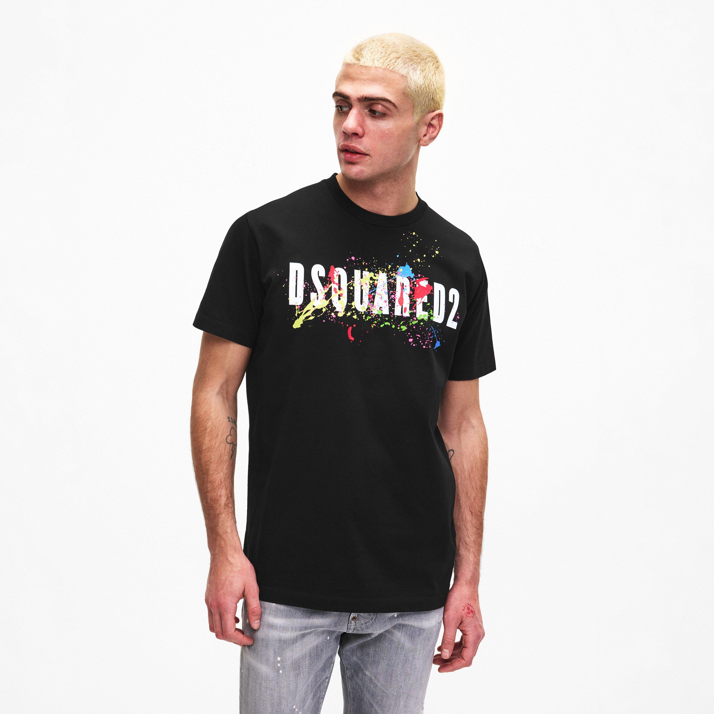 Black - DSquared2 - Men's DSQ Splat T-Shirt - 3