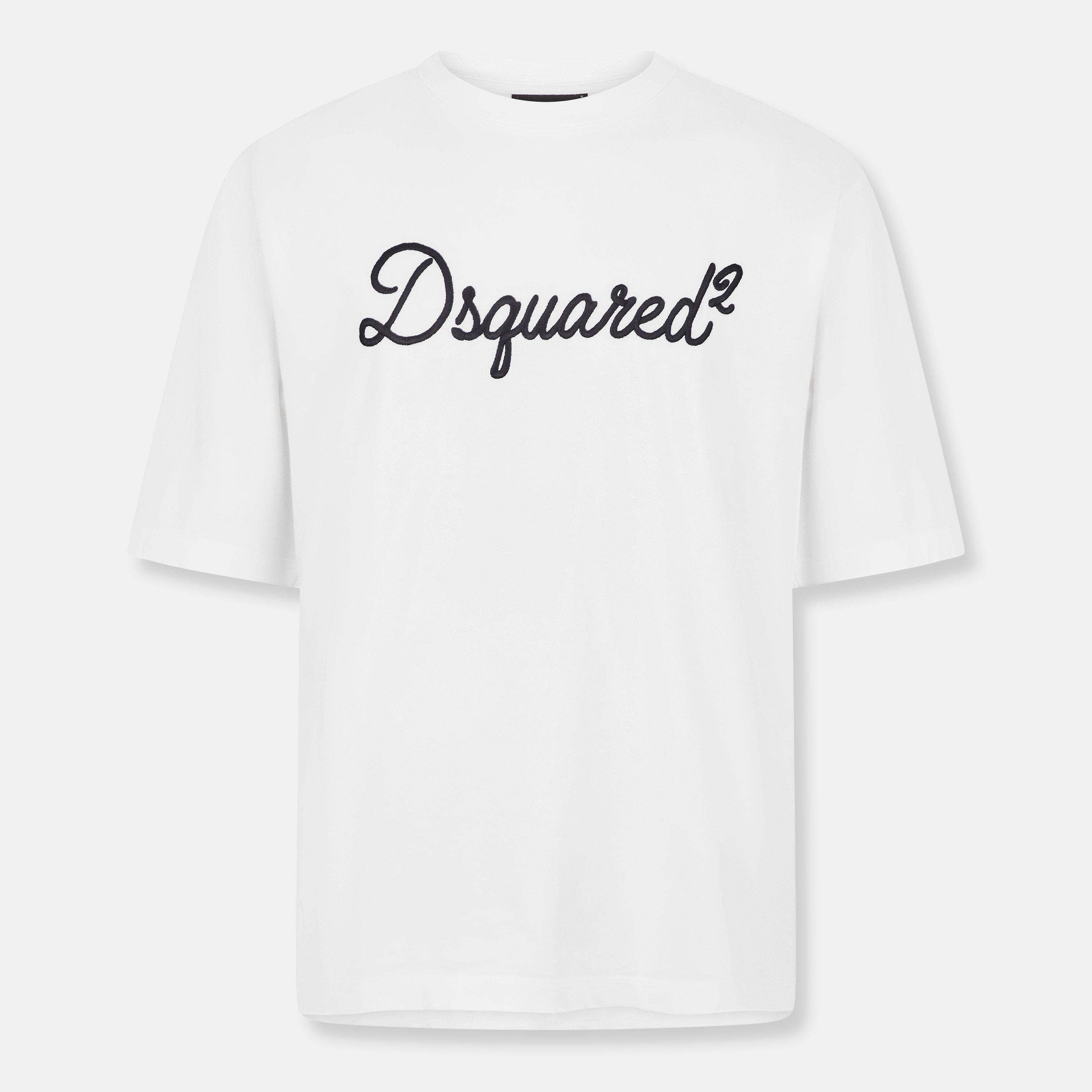 White - DSquared2 - Men's DSQ Big Signature Oversized T-Shirt - 1