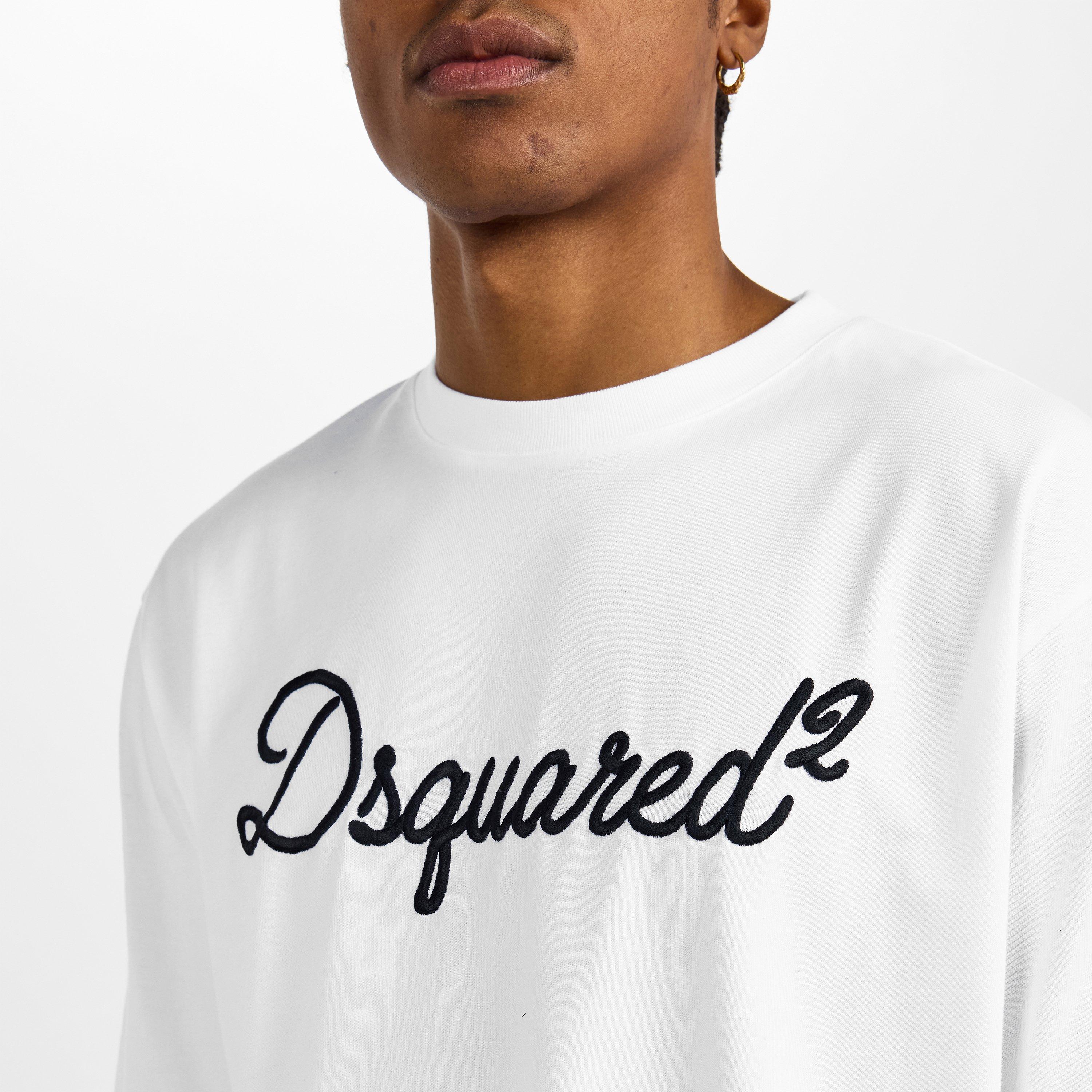 White - DSquared2 - Men's DSQ Big Signature Oversized T-Shirt - 5