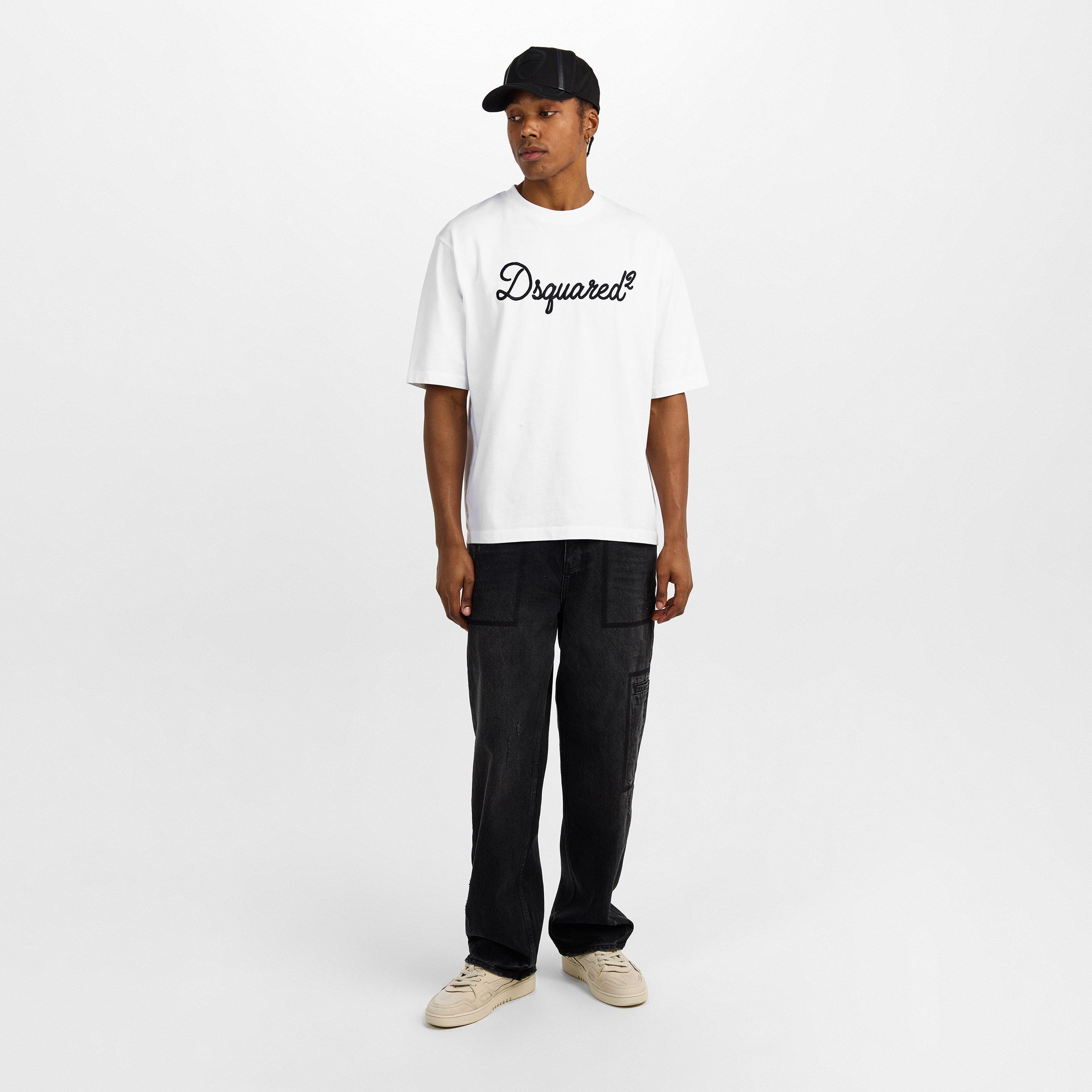 White - DSquared2 - Men's DSQ Big Signature Oversized T-Shirt - 6