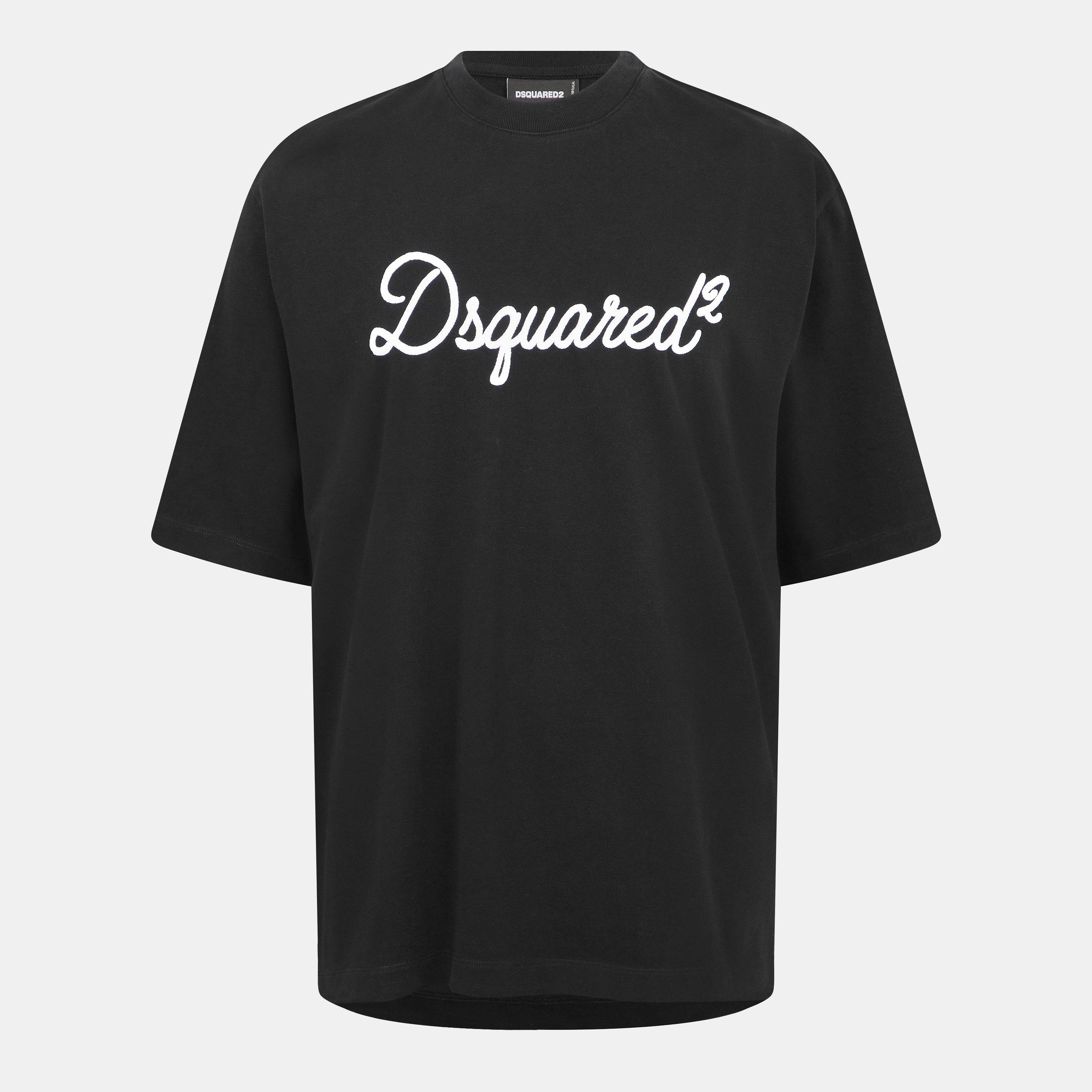 DSquared2 Men's DSQ Big Signature Oversized T-Shirt - Black - M