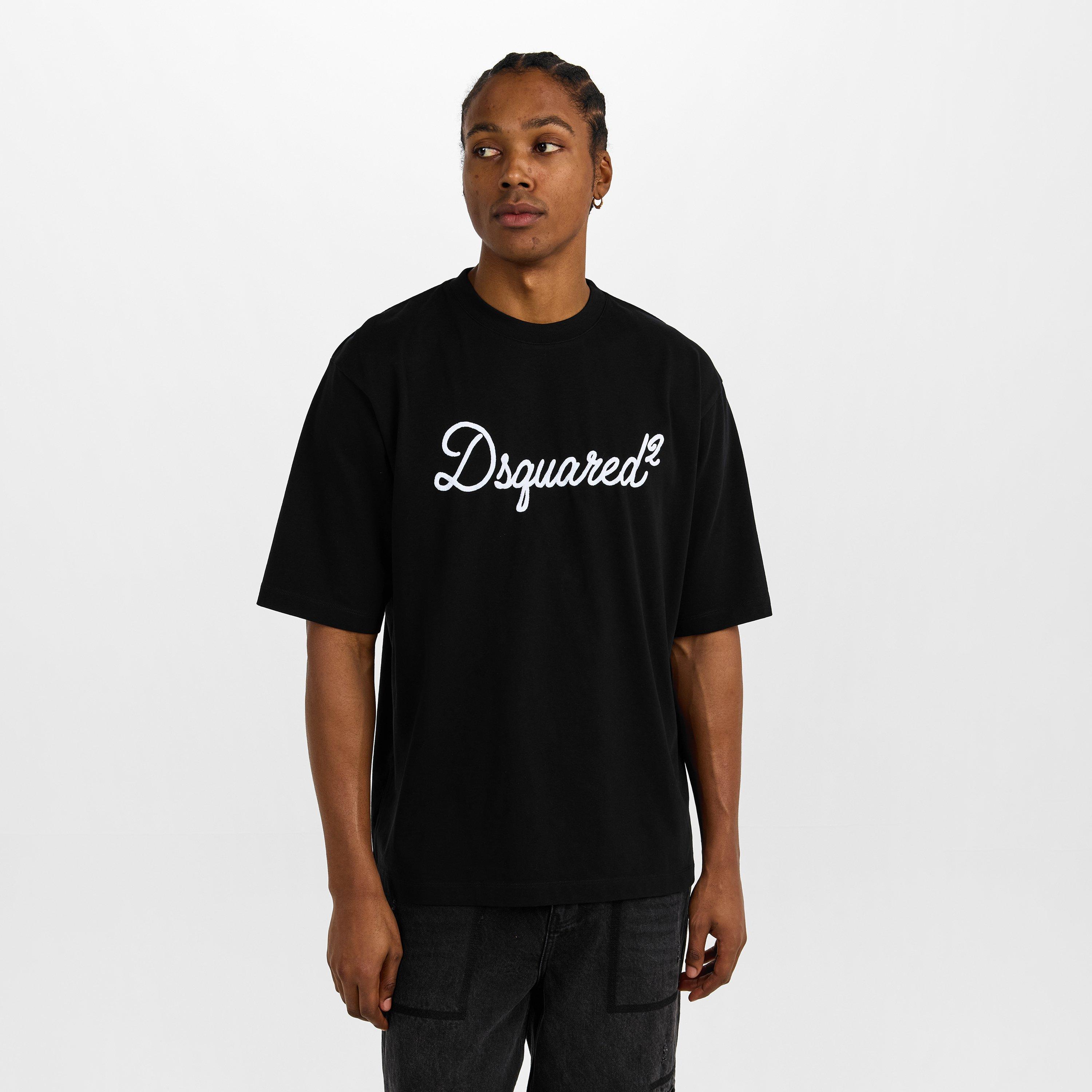 Black - DSquared2 - Men's DSQ Big Signature Oversized T-Shirt - 3