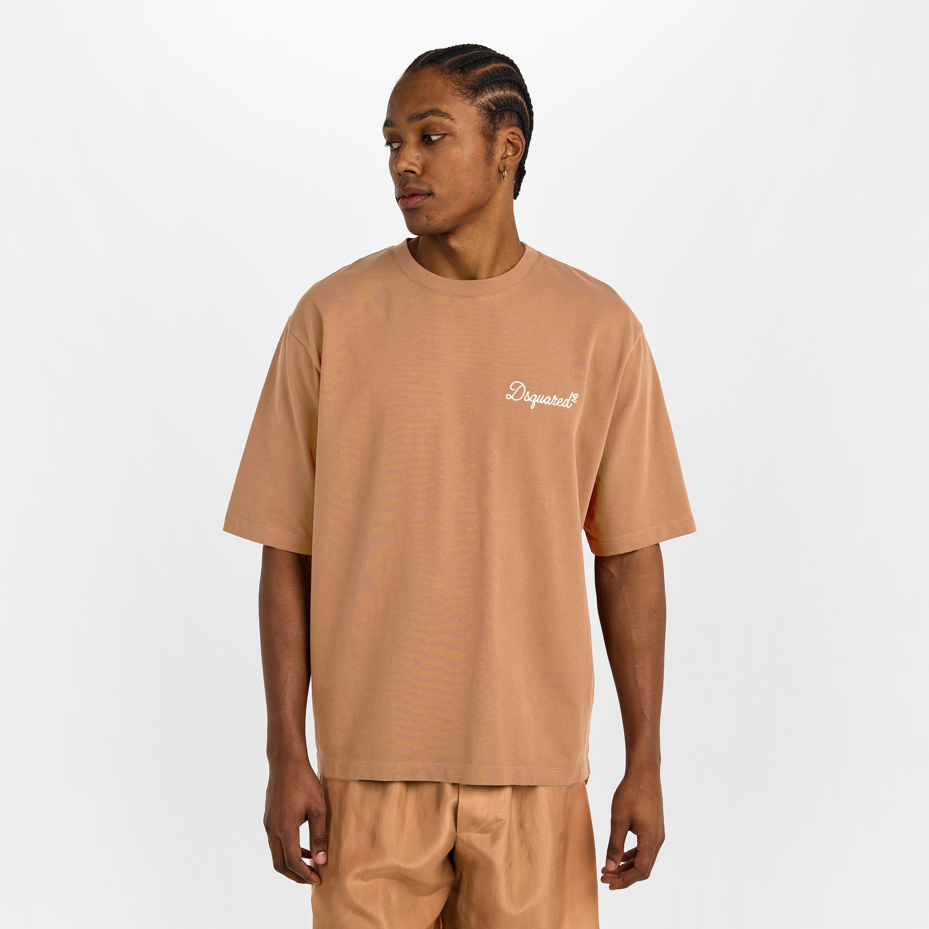 Chocolate - DSquared2 - Men's DSQ Signature Oversized T-Shirt - 3