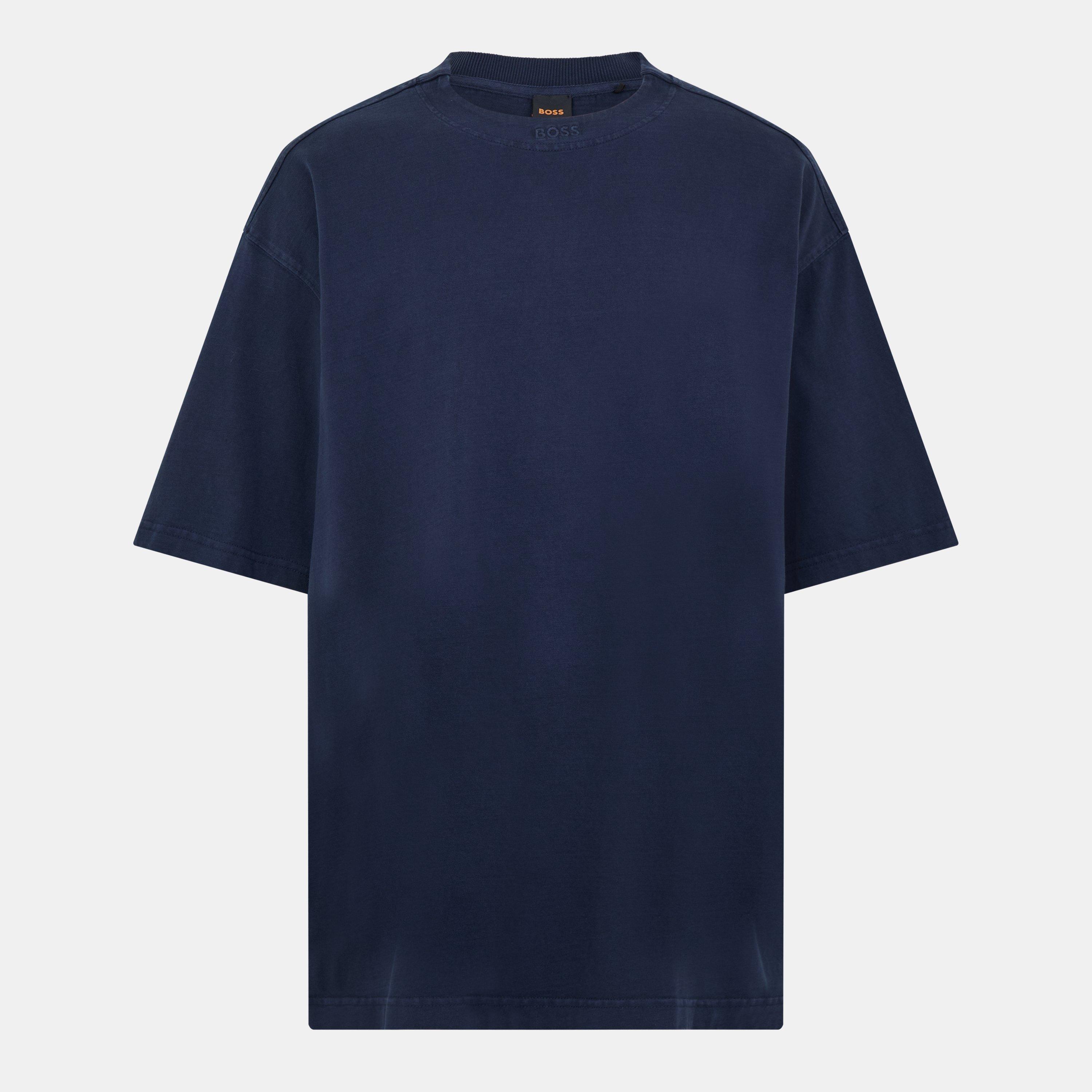 Boss Men's Tie Dye Regular Fit T-Shirt - Dark Blue - M