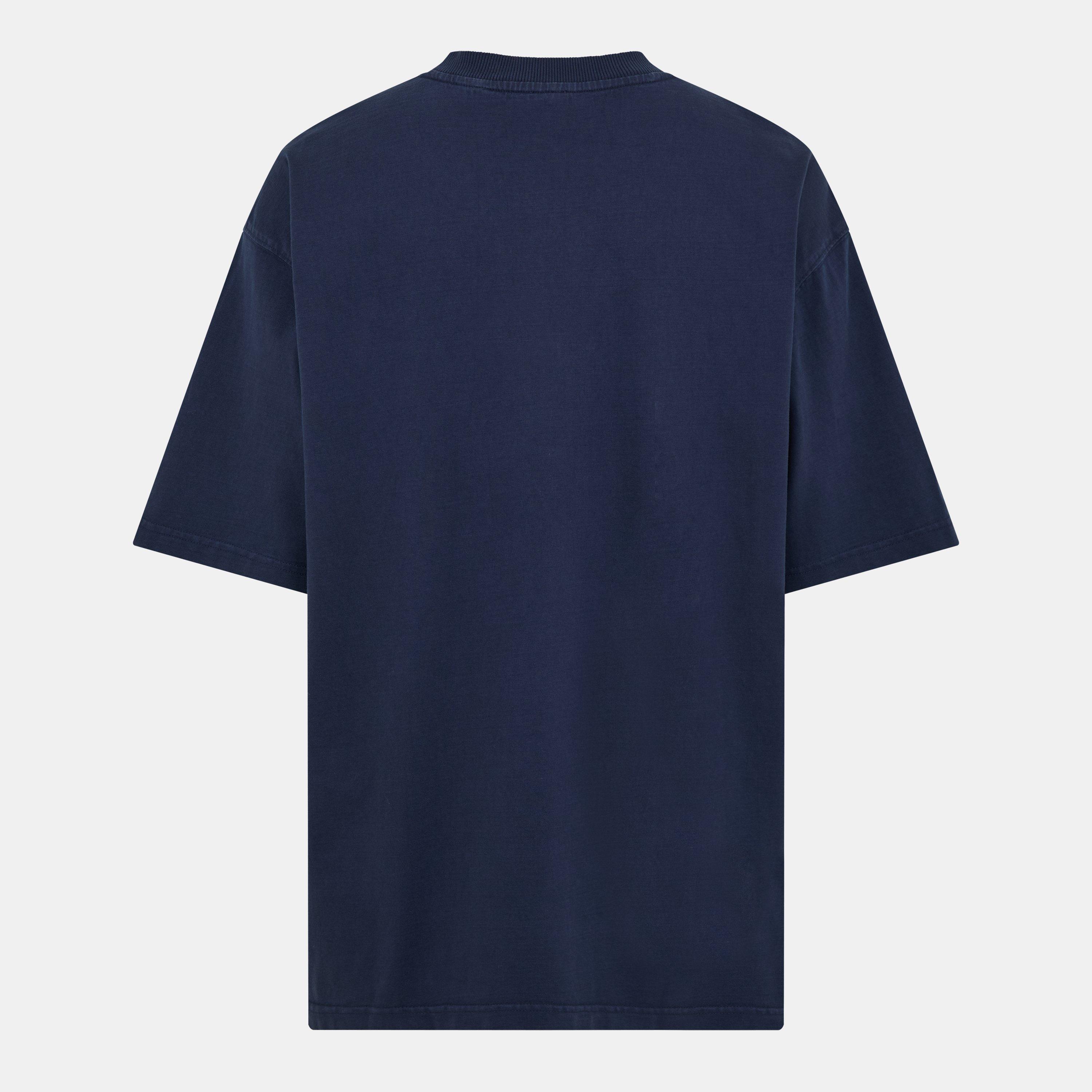 Dark Blue - Boss - Men's Tie Dye Regular Fit T-Shirt - 2