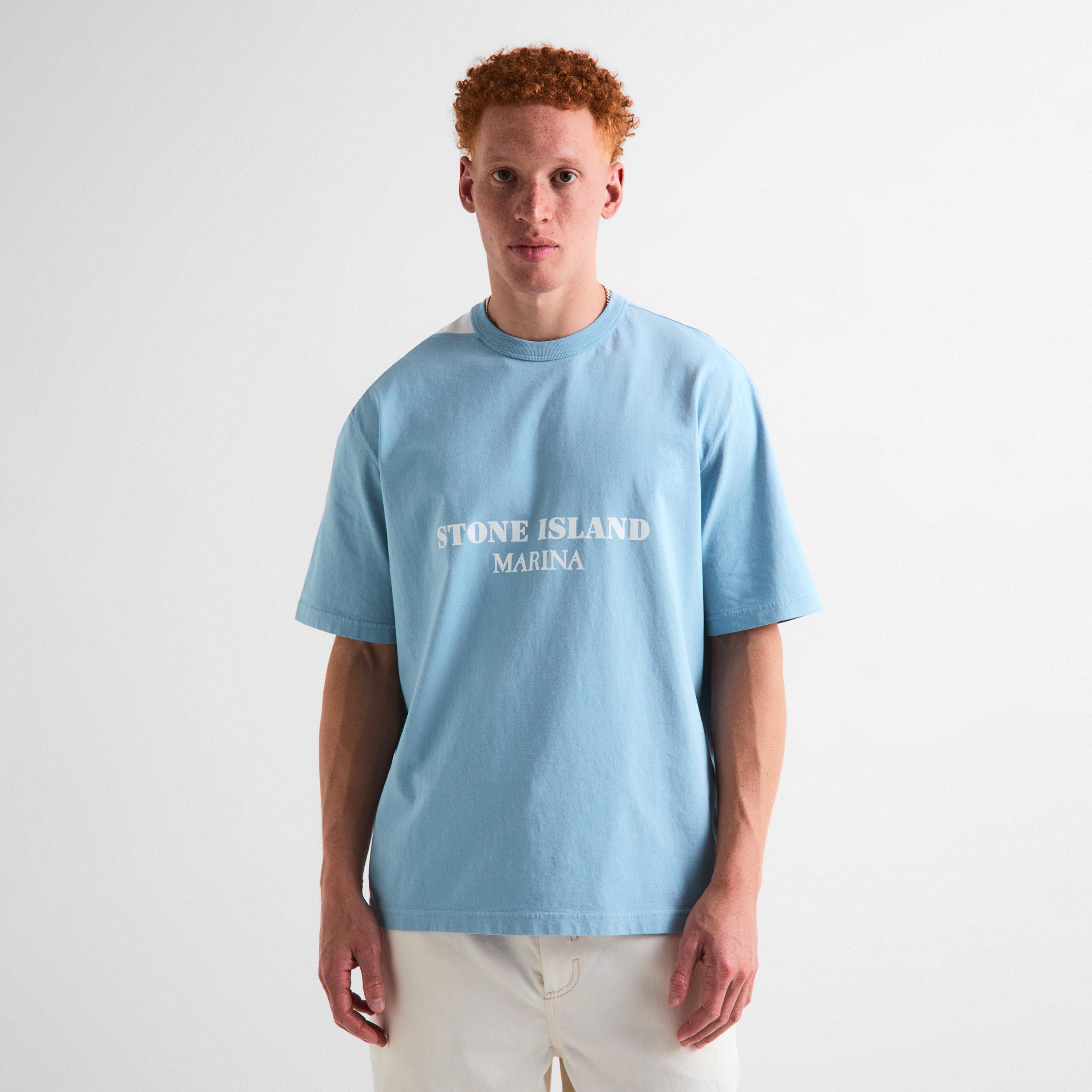 Dust Blue V004A - Stone Island Marina - Mens Marina T-Shirt - 3
