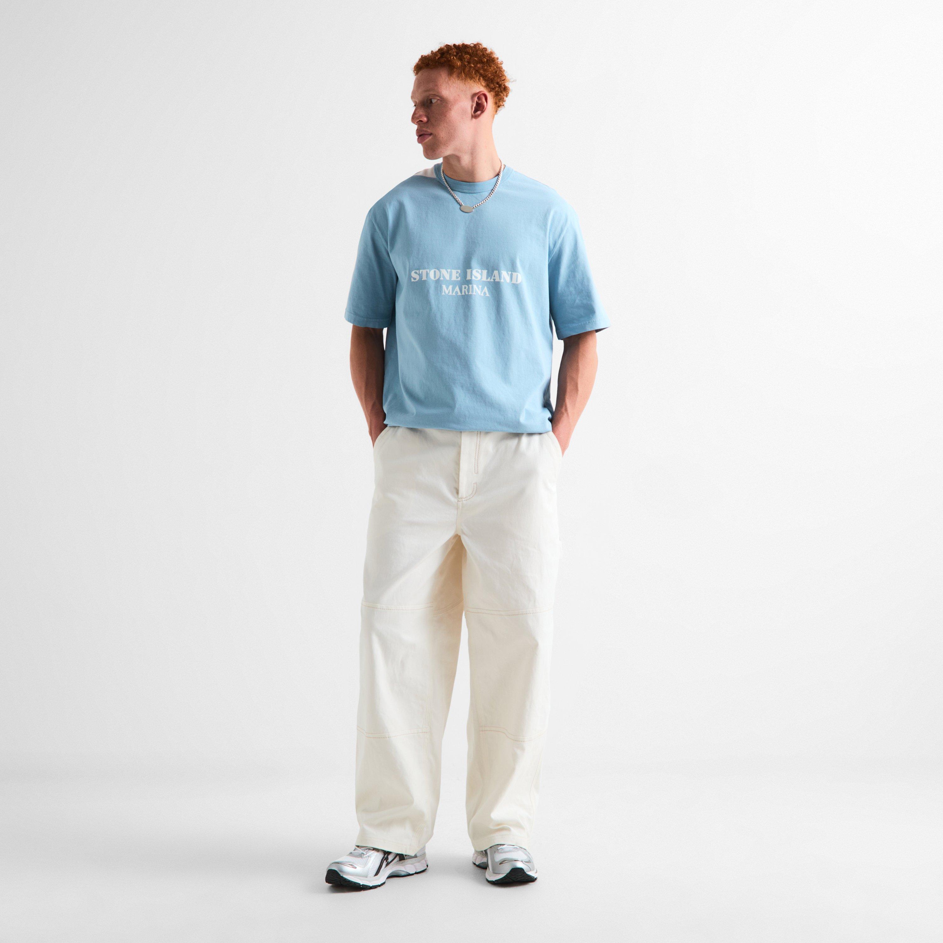 Dust Blue V004A - Stone Island Marina - Mens Marina T-Shirt - 6