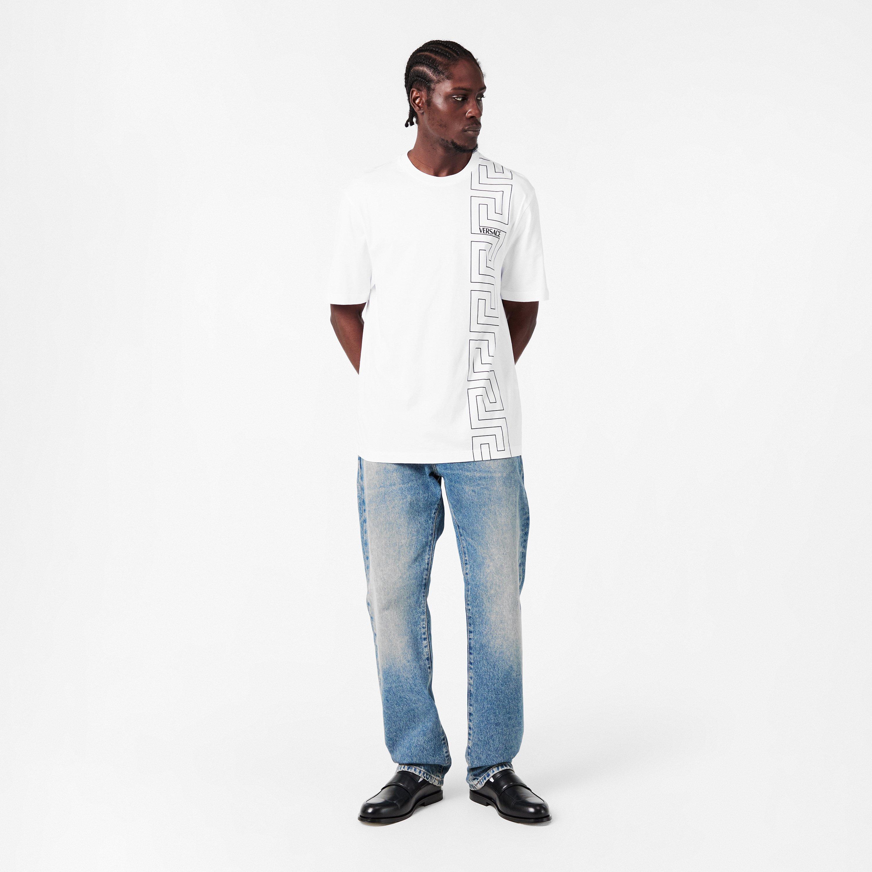 White 2W020 - Versace - Men's Grec T-Shirt - 6