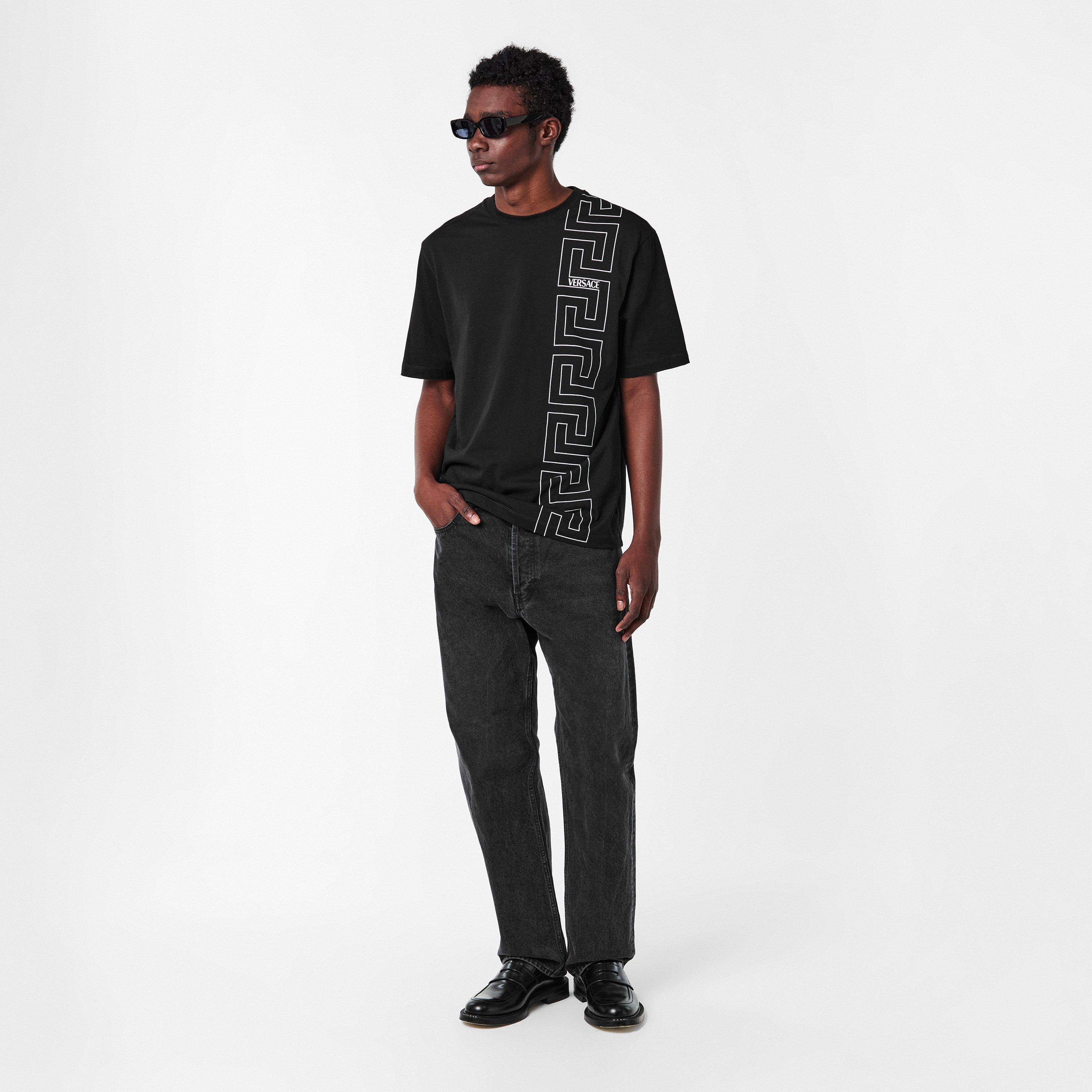 Black 2B020 - Versace - Men's Grec T-Shirt - 6