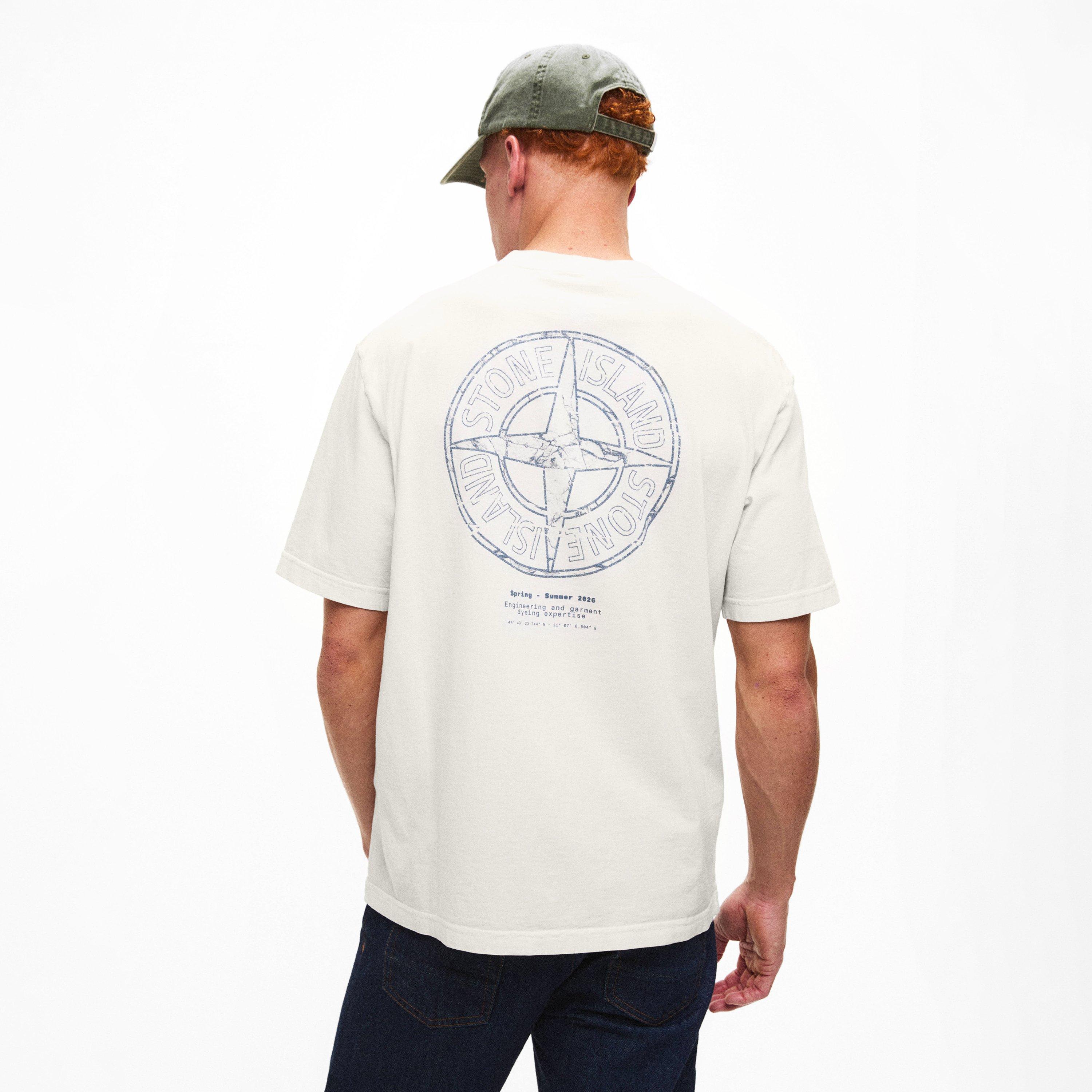 Ivory V0093 - Stone Island - Men's Print T-Shirt - 4