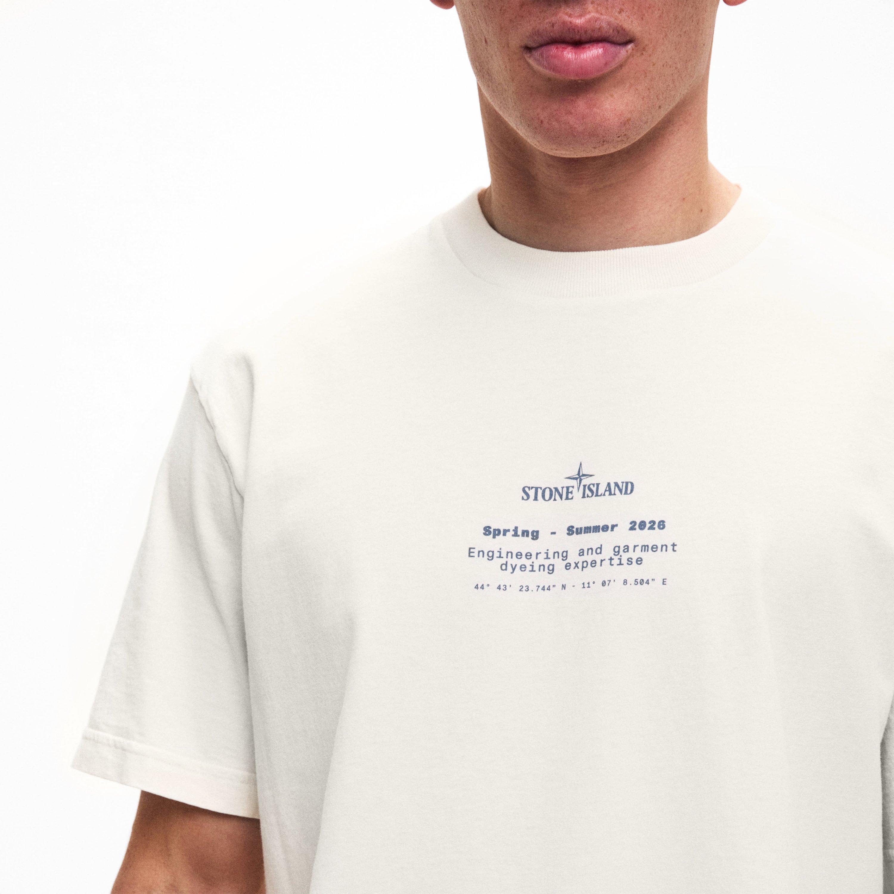 Ivory V0093 - Stone Island - Men's Print T-Shirt - 5