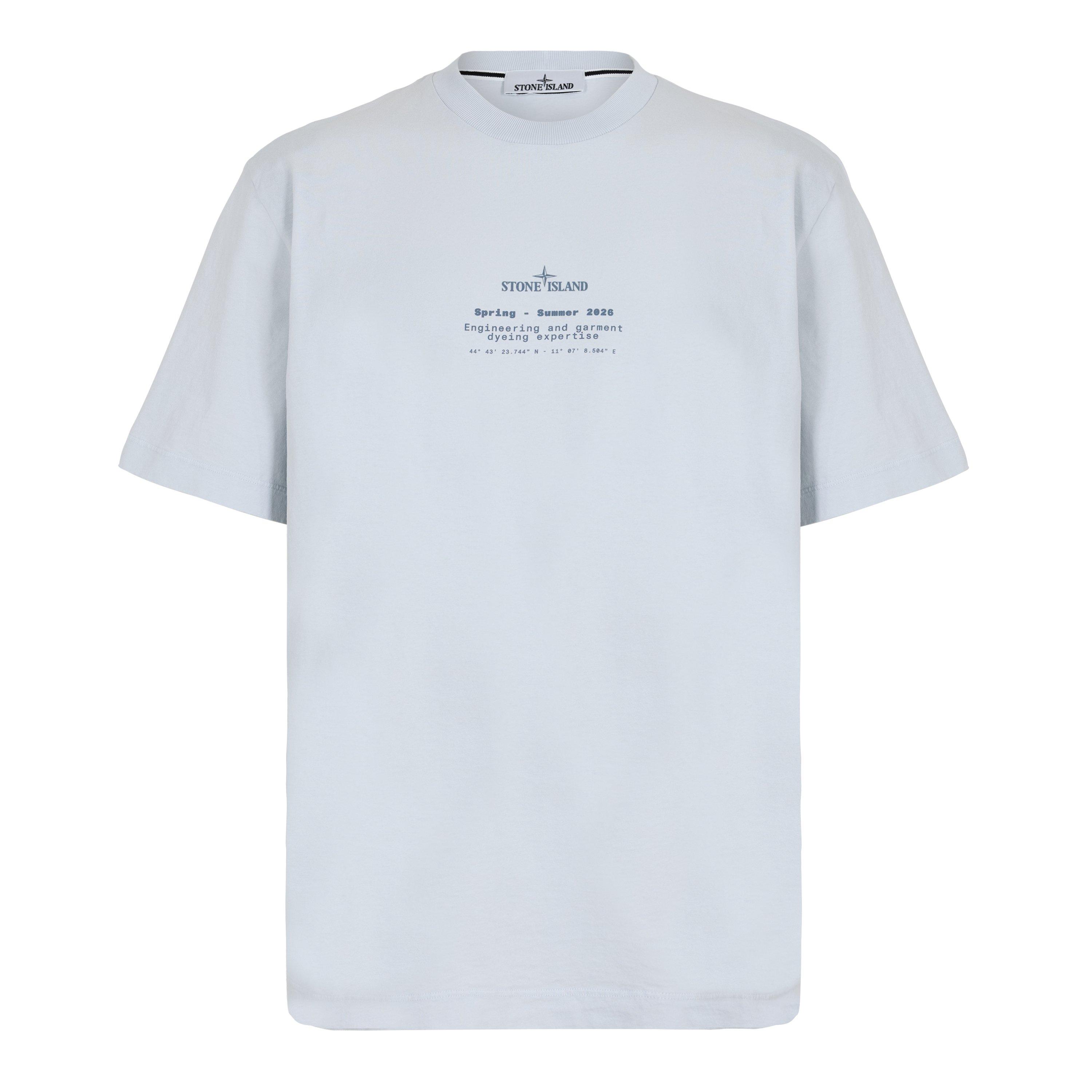 Stone Island Men's Print T-Shirt - Sky Blue V0041 - Size 2XL