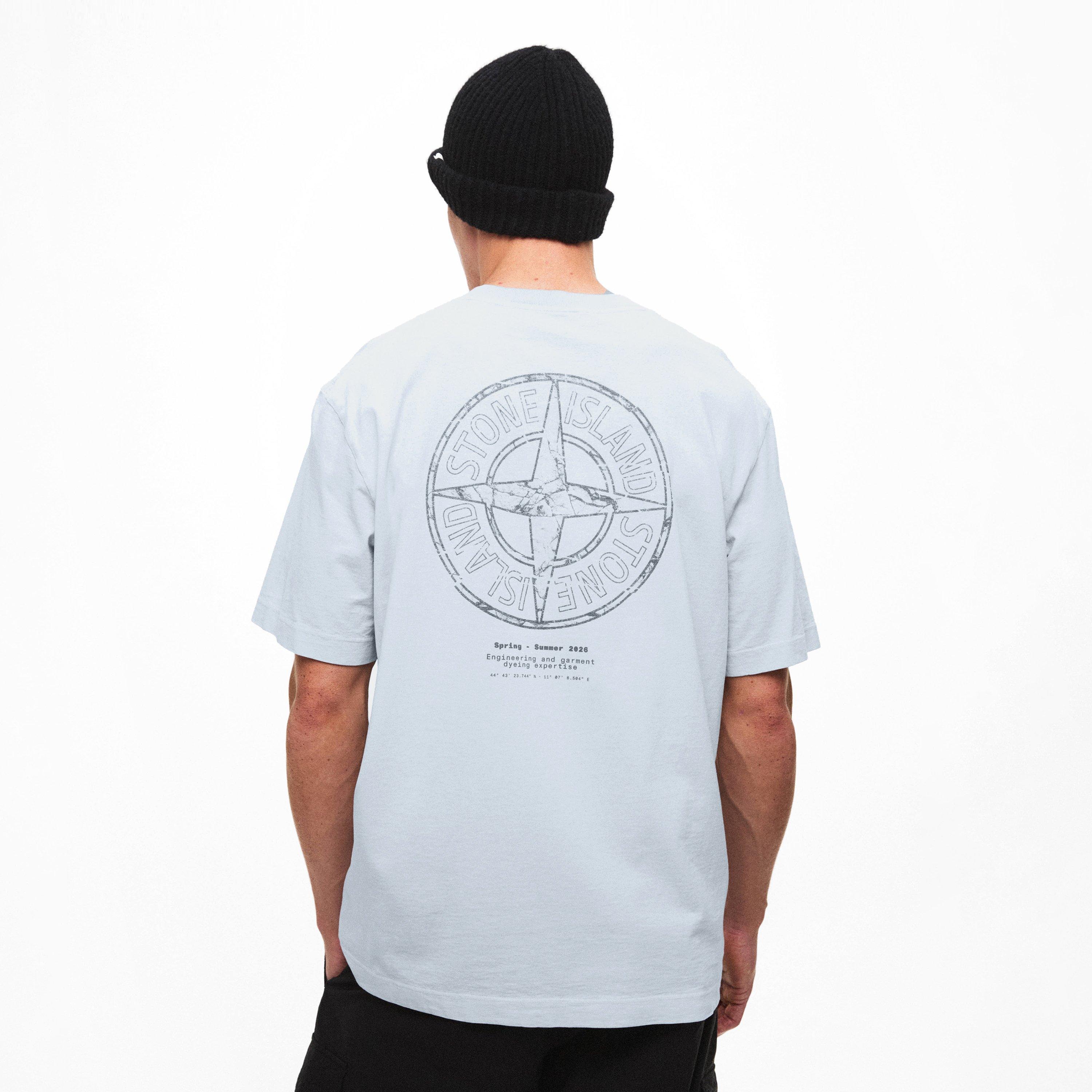 Sky Blue V0041 - Stone Island - Men's Print T-Shirt - 4