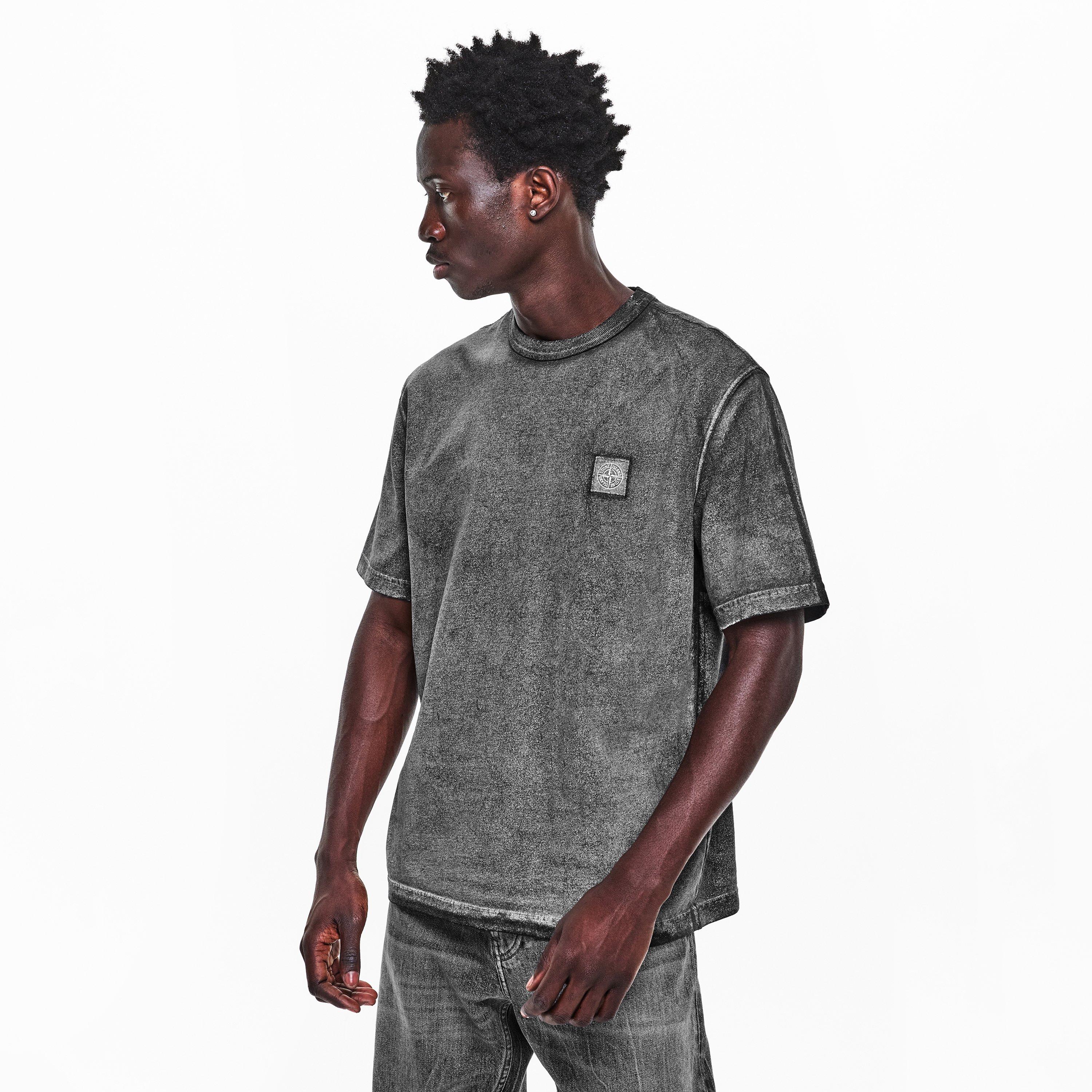 Black V0029 - Stone Island - Mens Combed Reflective T-Shirt - 3