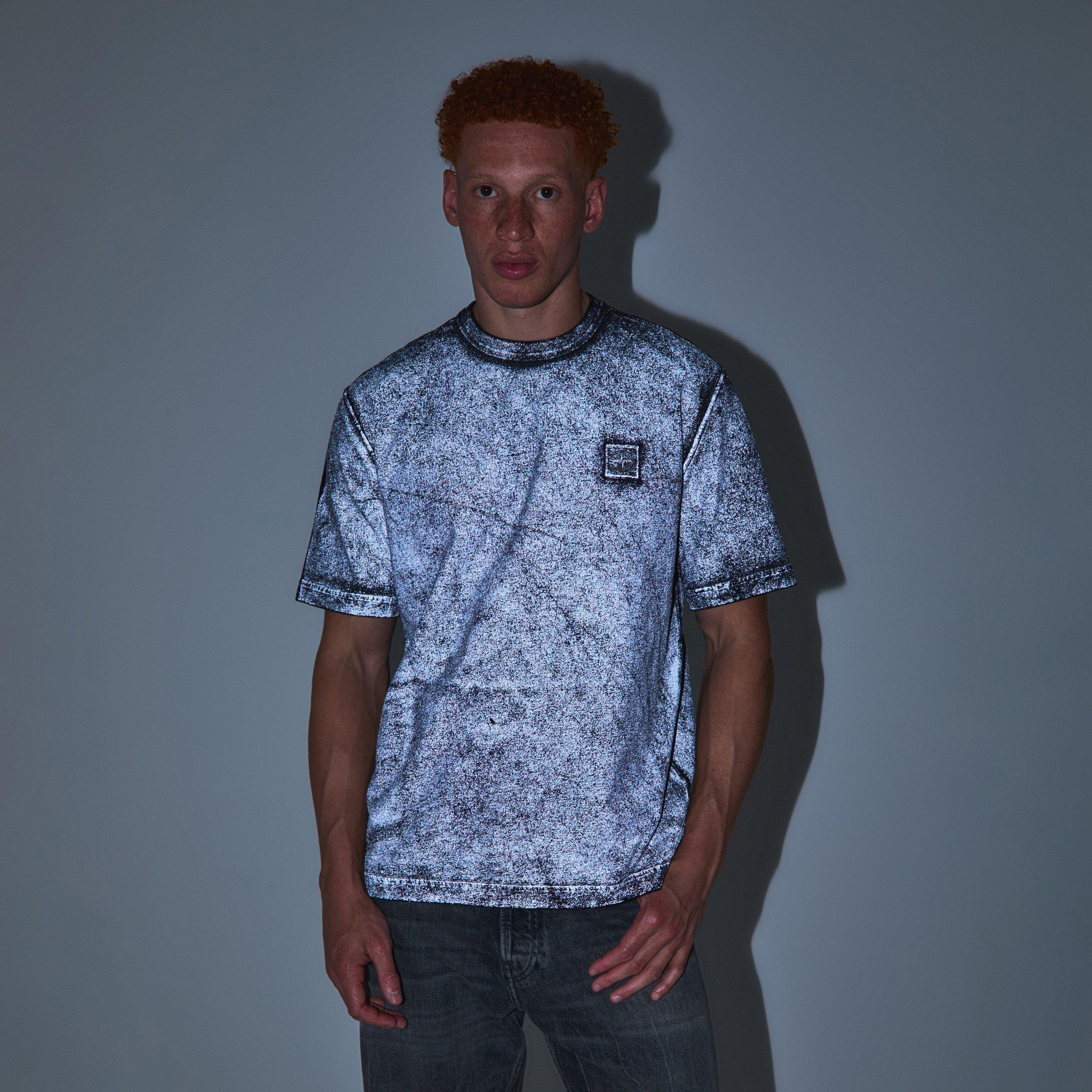 Black V0029 - Stone Island - Mens Combed Reflective T-Shirt - 7