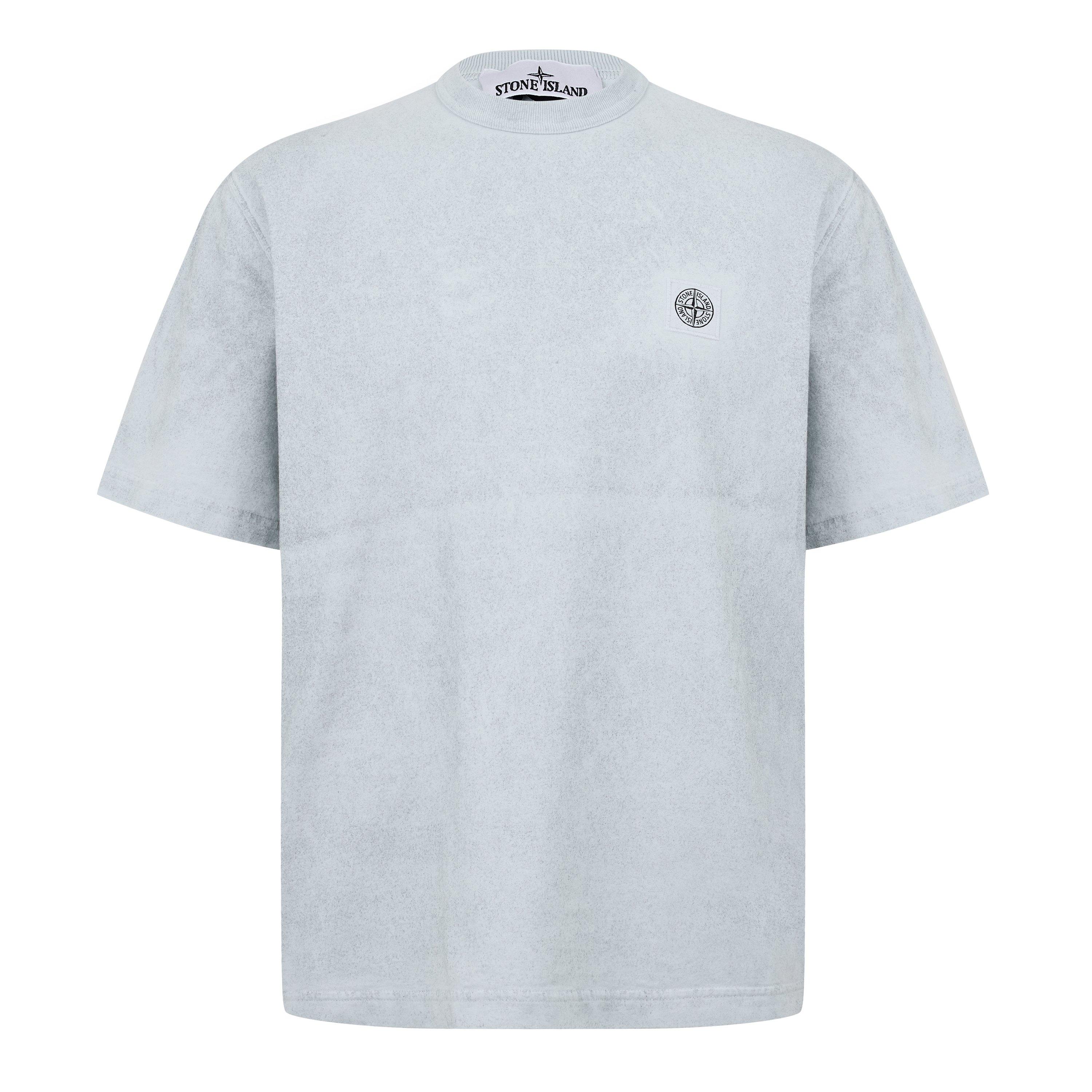 Stone Island Mens Combed Reflective T-Shirt - Sky Blue V0041 - L