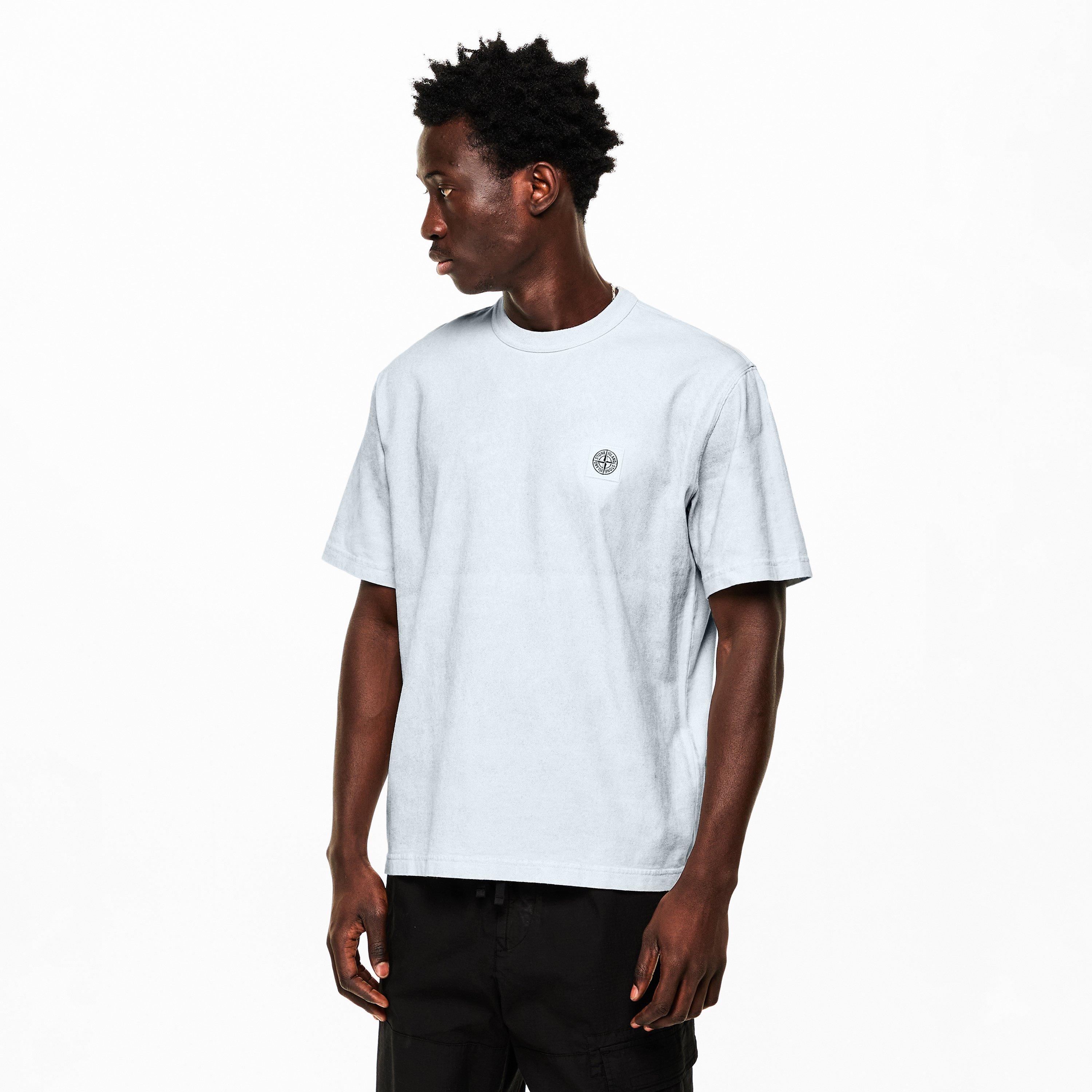 Sky Blue V0041 - Stone Island - Mens Combed Reflective T-Shirt - 3