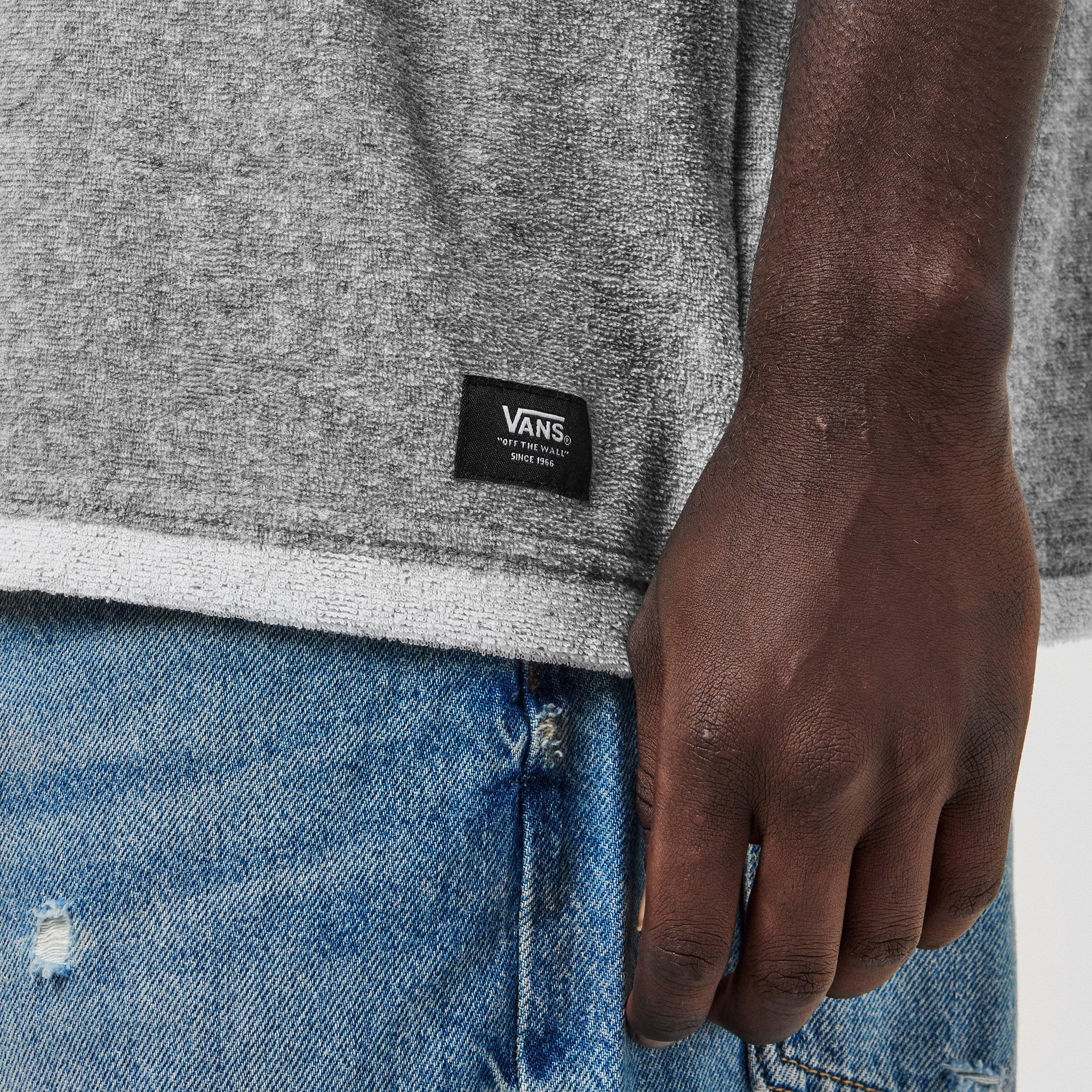 Cement Heather - Vans - Adults Bergman Stripe Short-Sleeve Parisian Night T-Shirt - 5