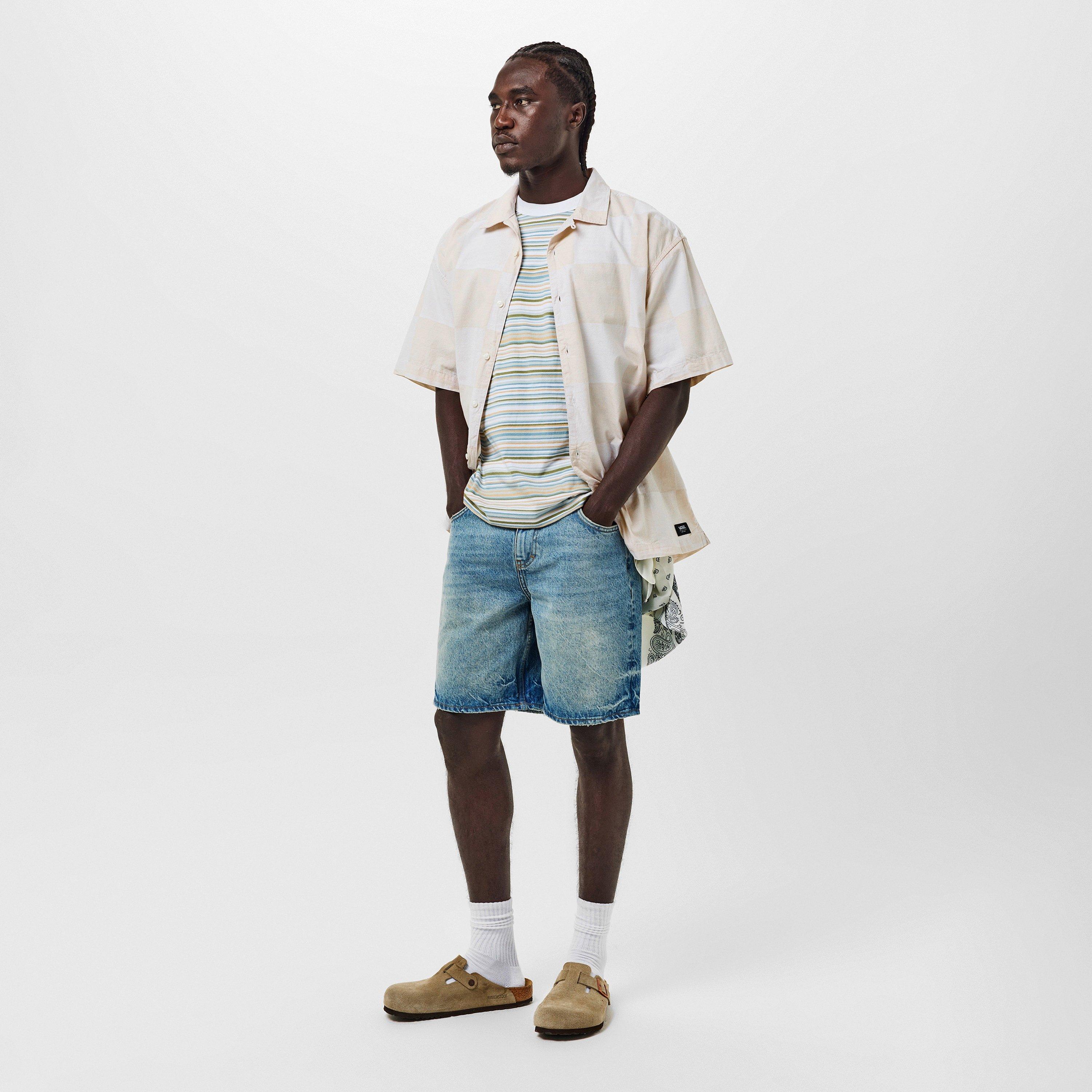 White/Mahmllow - Vans - Adults Kessler Checkerboard Short-Sleeve Regular Fit T-Shirt - 6