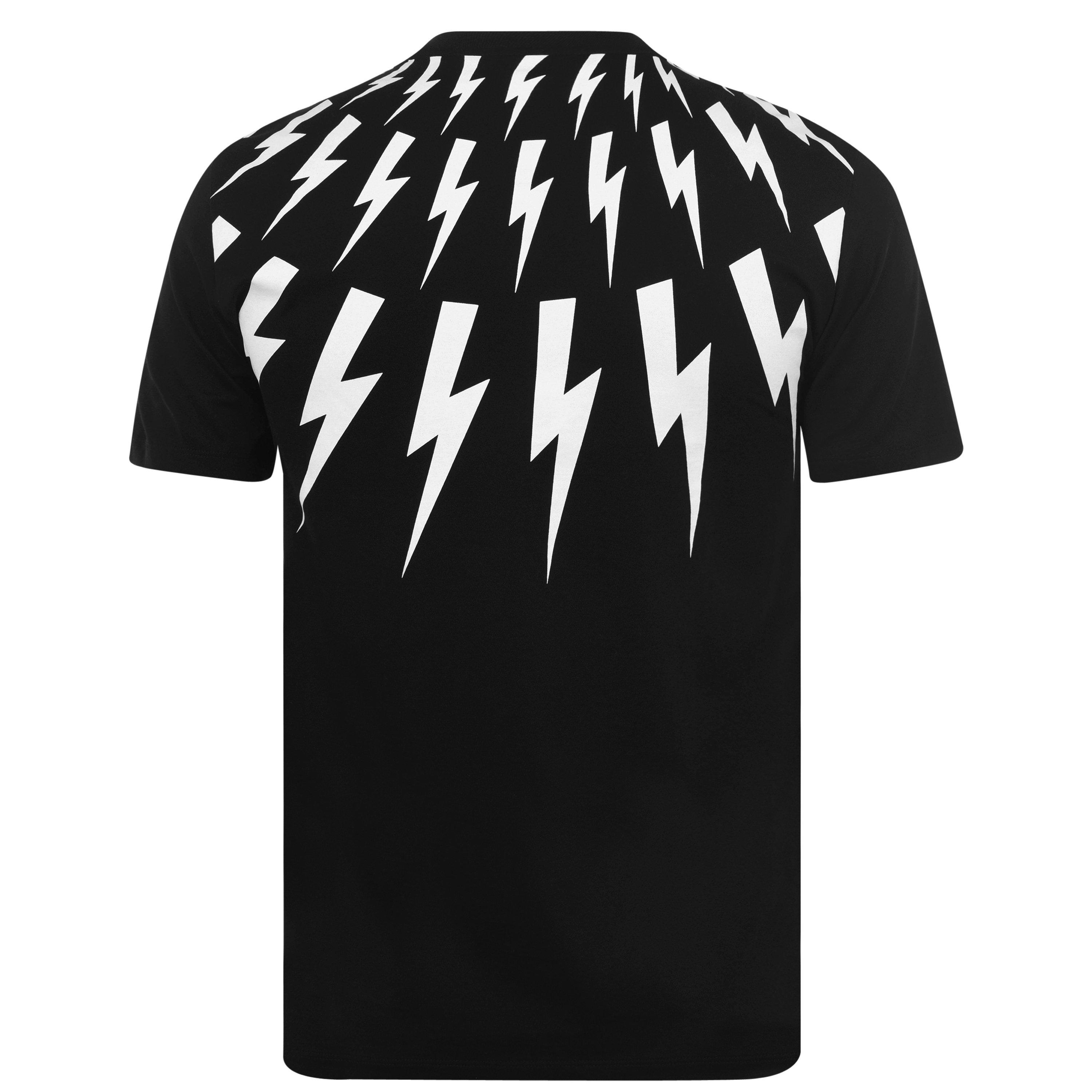 Black/White 524 - Neil Barrett - Lightning Bolt T Shirt - 2