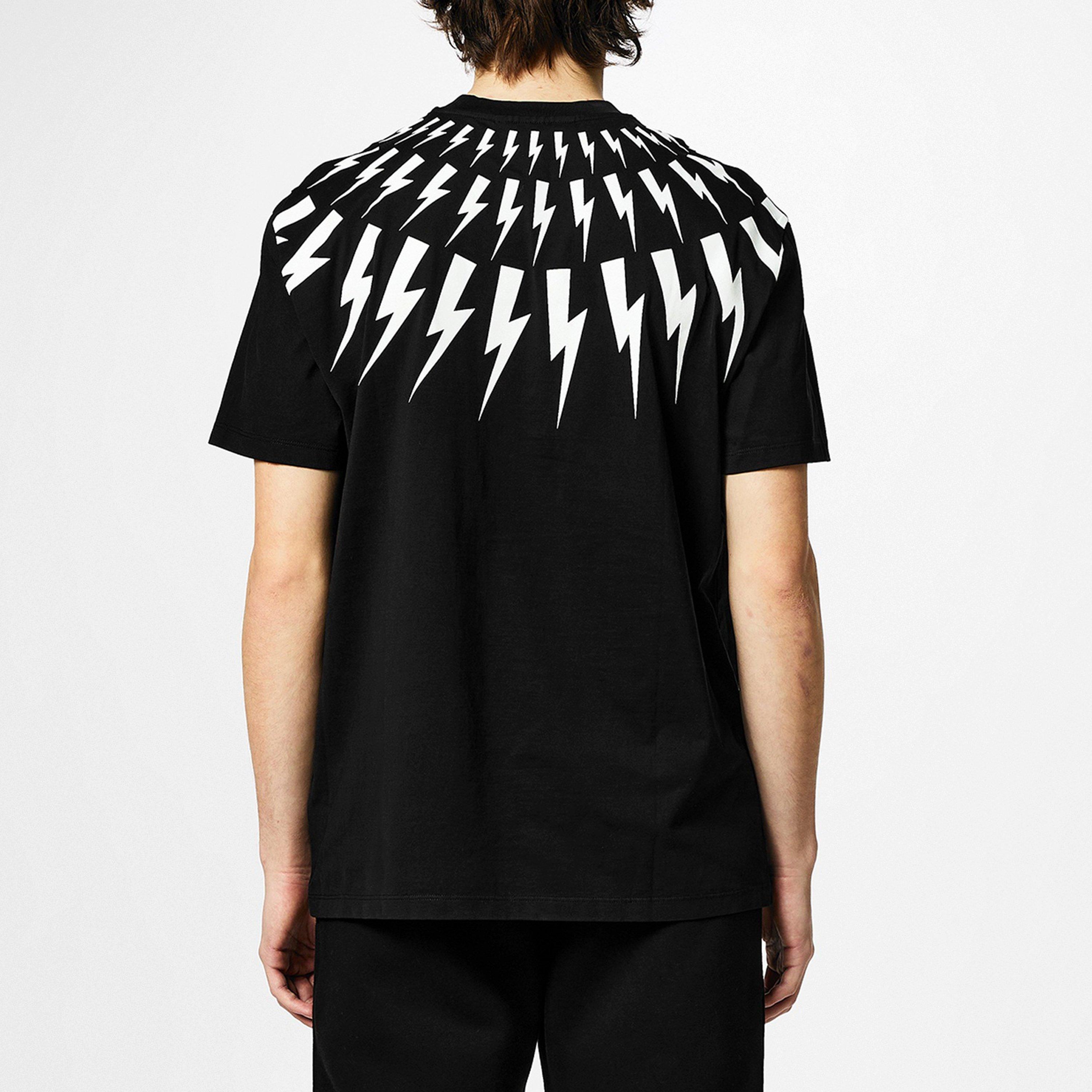 Black/White 524 - Neil Barrett - Lightning Bolt T Shirt - 4